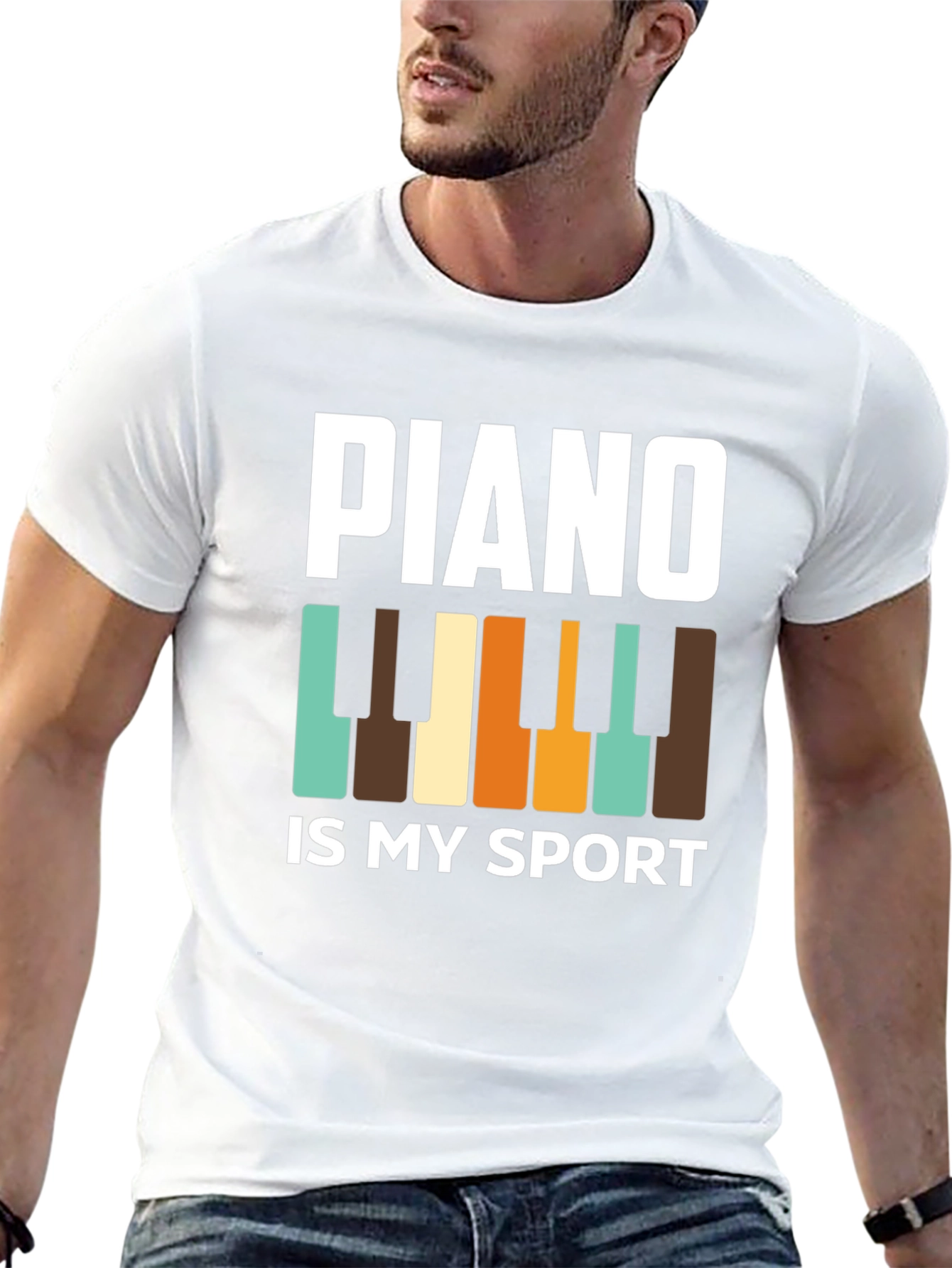 Black Piano Is My Sport - Graphic Tee view 13