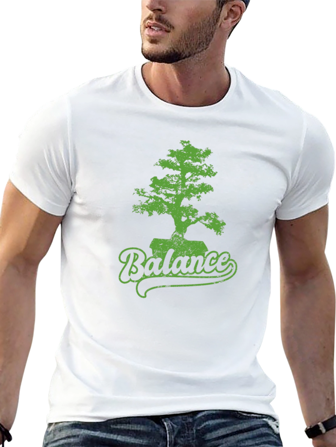 Black Balance Bonsai Tree Graphic Tee - Black view 13