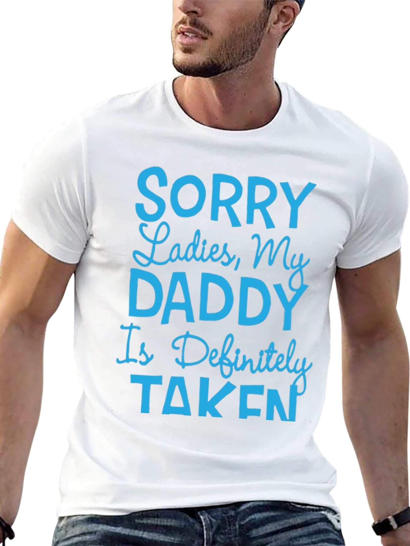 Black Humorous "Sorry Ladies, My Daddy Is Taken" T-Shirt view 13