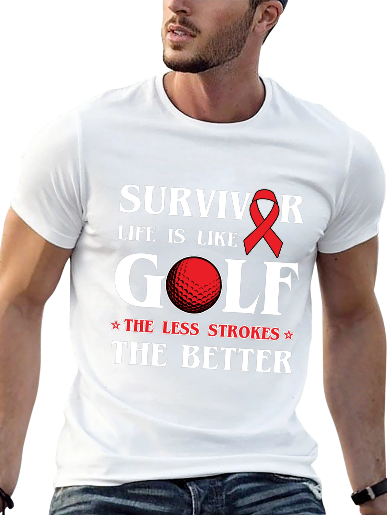 Black Survivor Golf T-Shirt - Life is Like Golf view 13