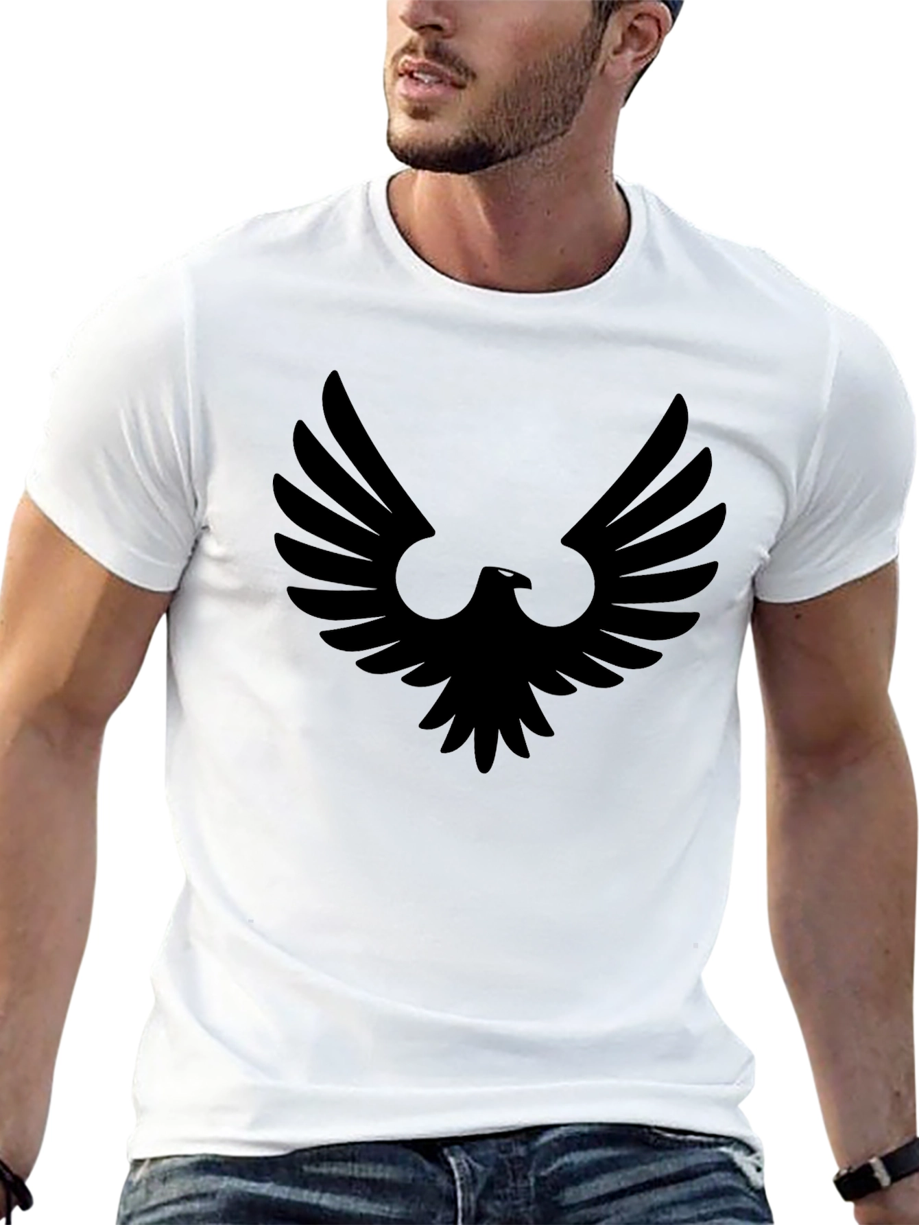 Black Black Eagle Graphic Tee - Modern Style view 13