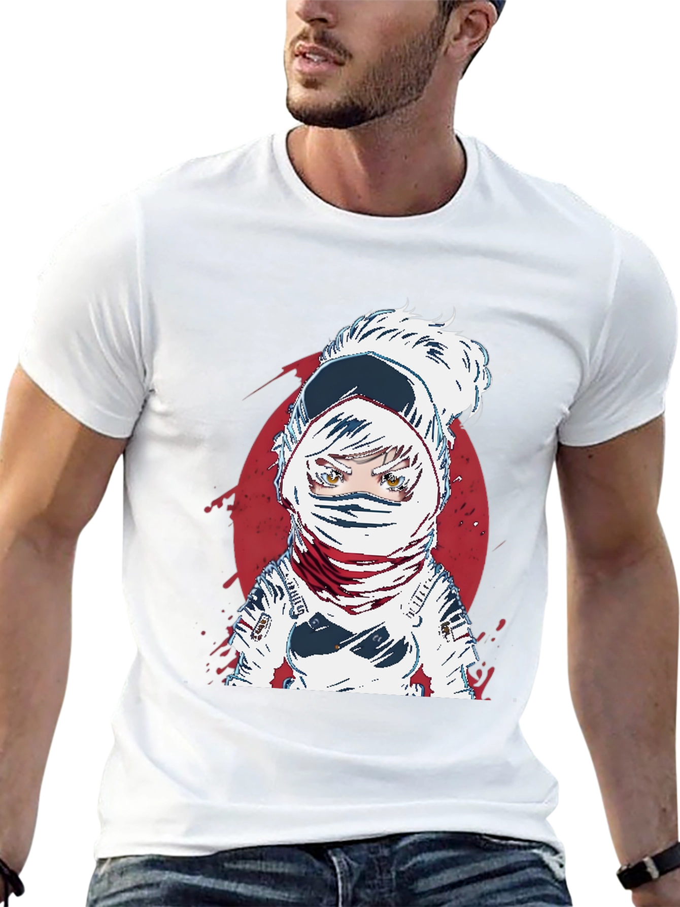 Astronaut Anime Graphic Tee - Cool Space Design - 13