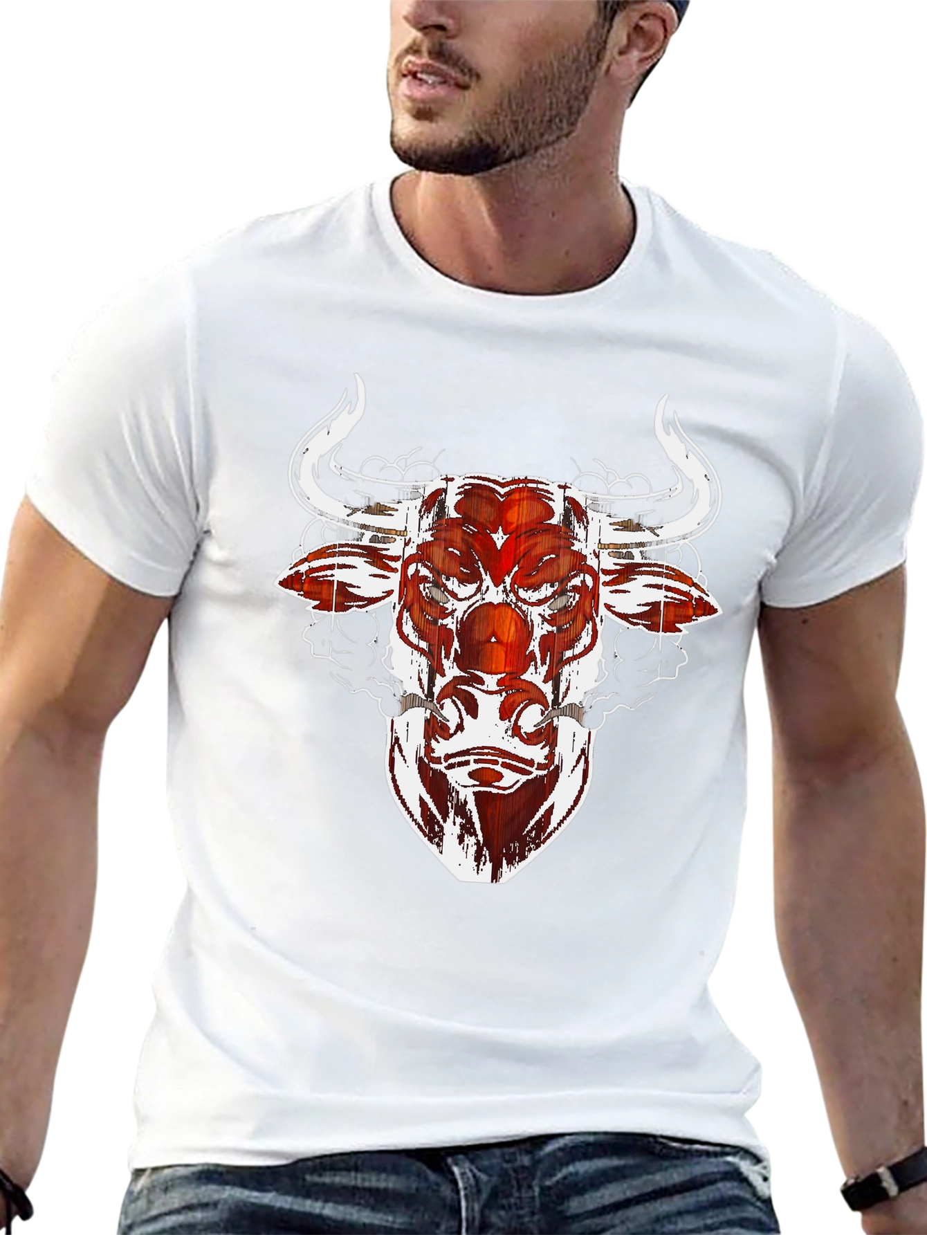 Black Bull Graphic Tee - Black Cotton Blend view 13