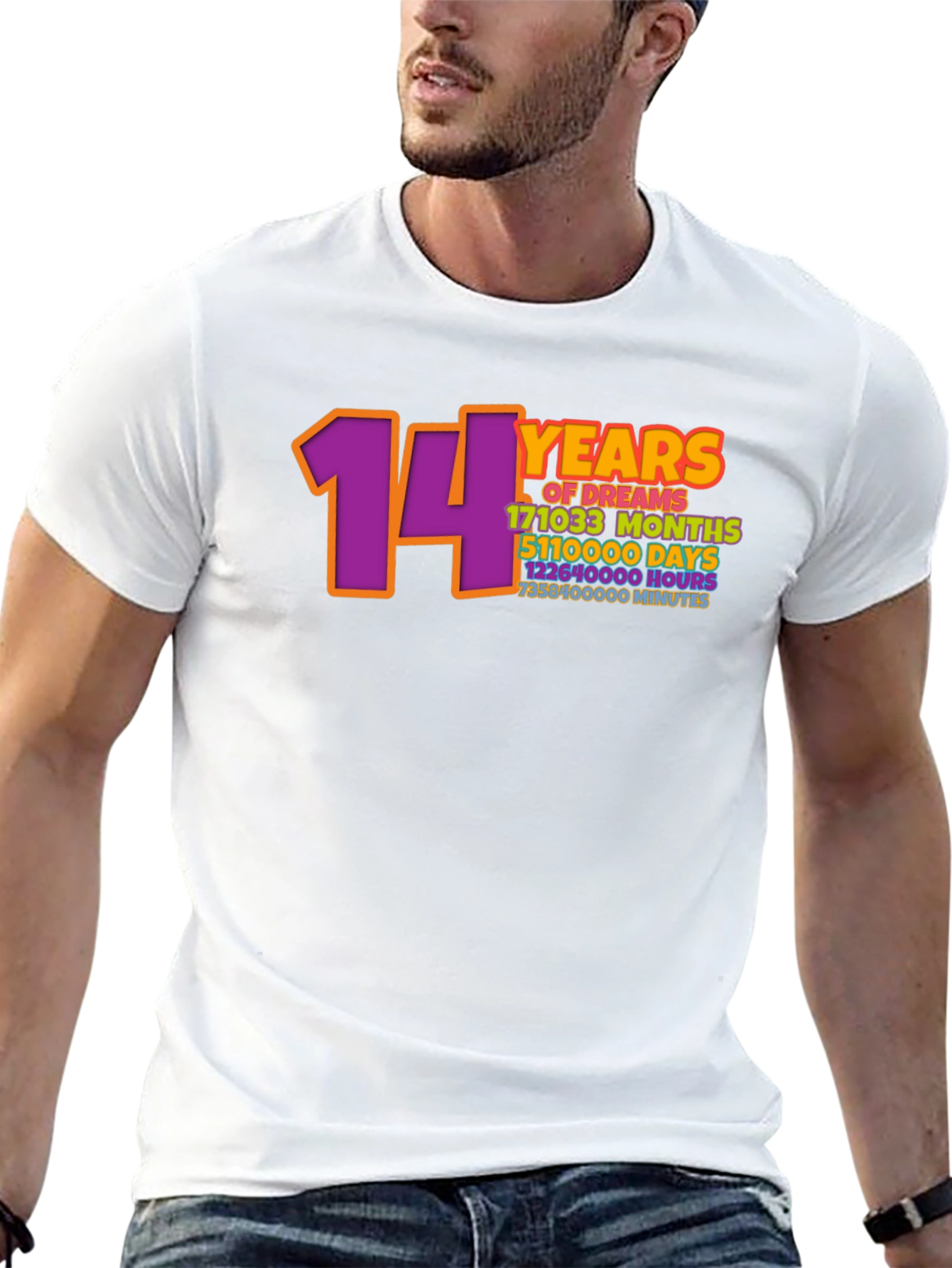 Black 14 Years of Dreams Graphic T-Shirt view 13