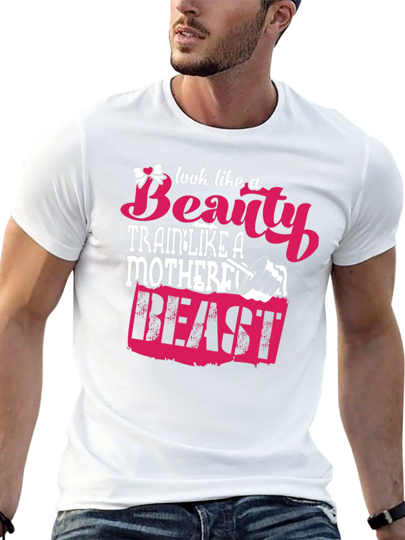 Black Look Like A Beauty Train Like A Beast T-Shirt view 13