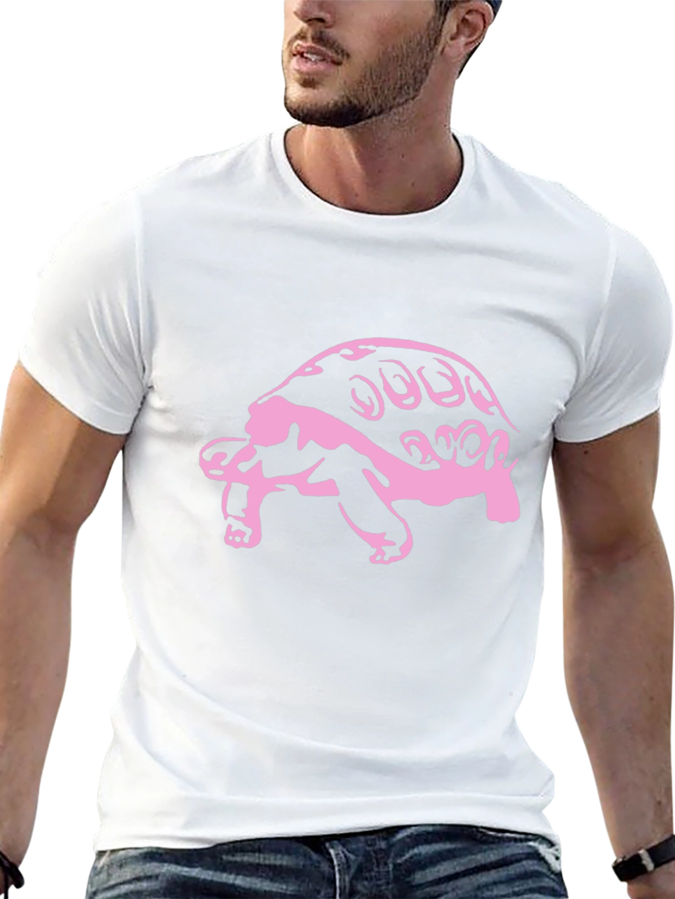 Black Pink Turtle Graphic Black Tee view 13
