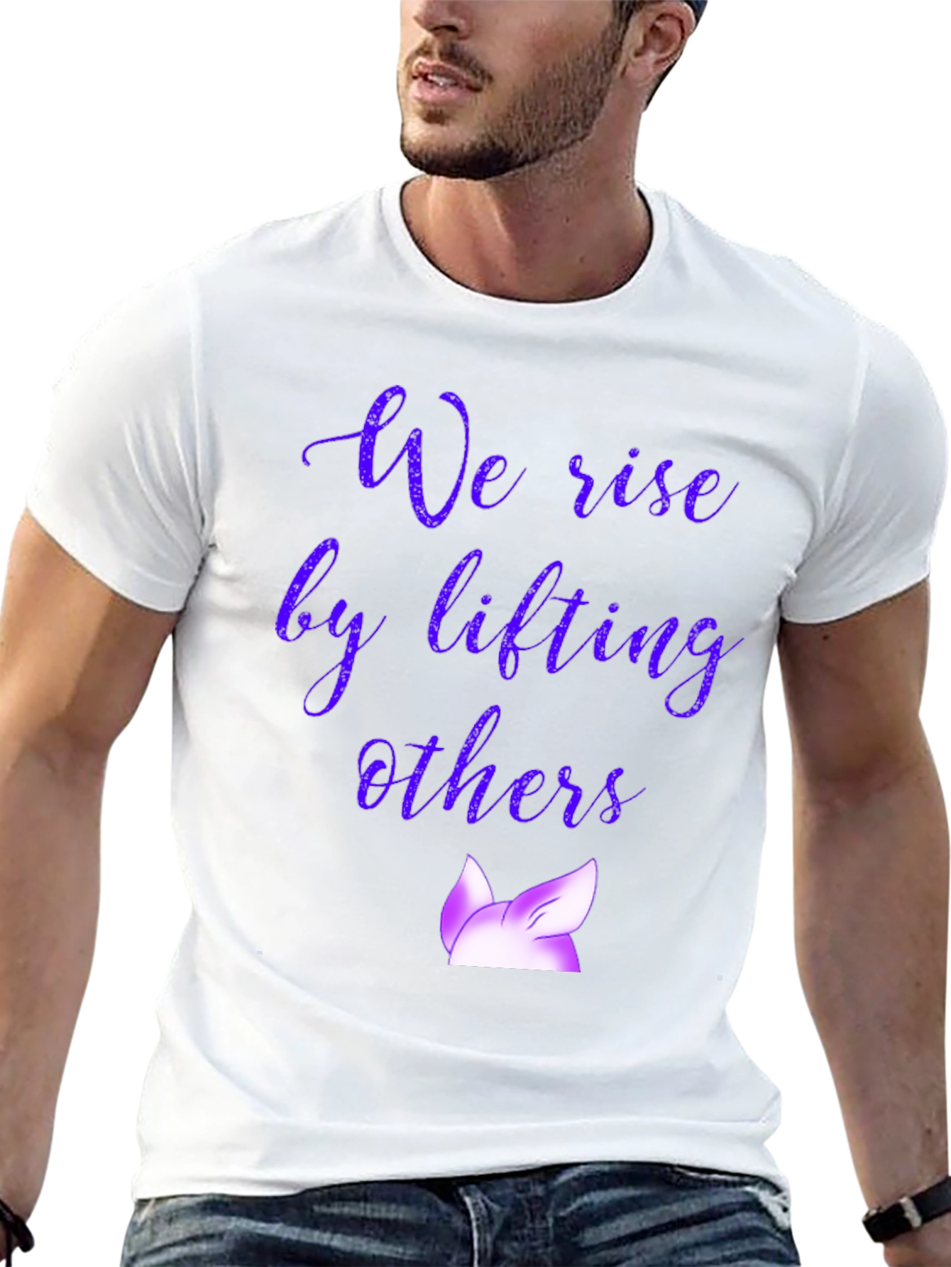 Black We Rise by Lifting Others T-Shirt view 13