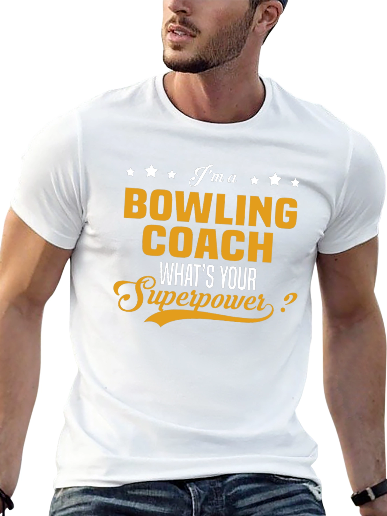 Black Bowling Coach Superpower Tee - Gift for Bowling Enthusiast view 13