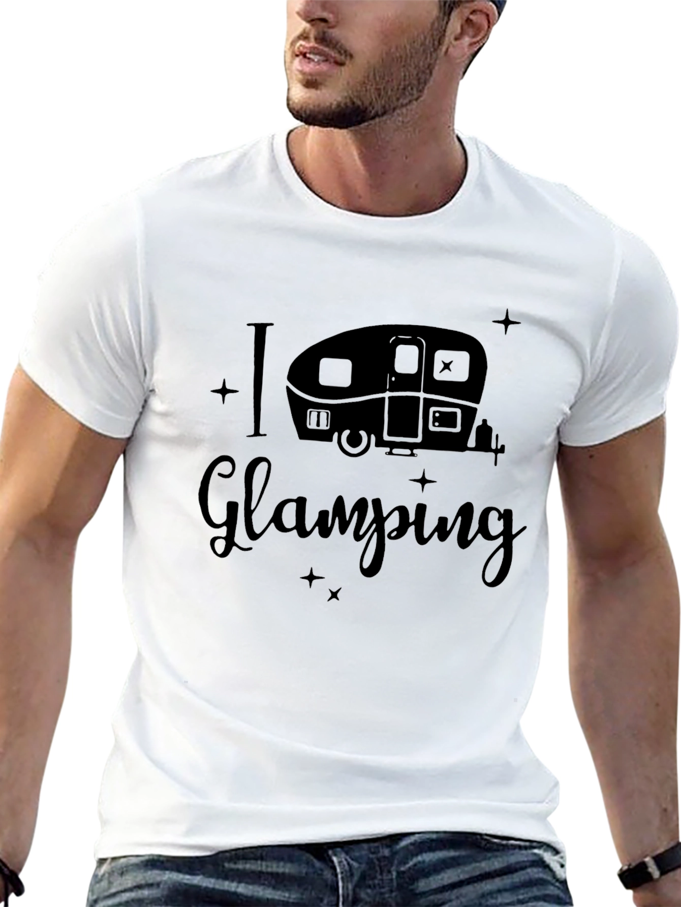 Black I Heart Glamping Black T-Shirt view 13
