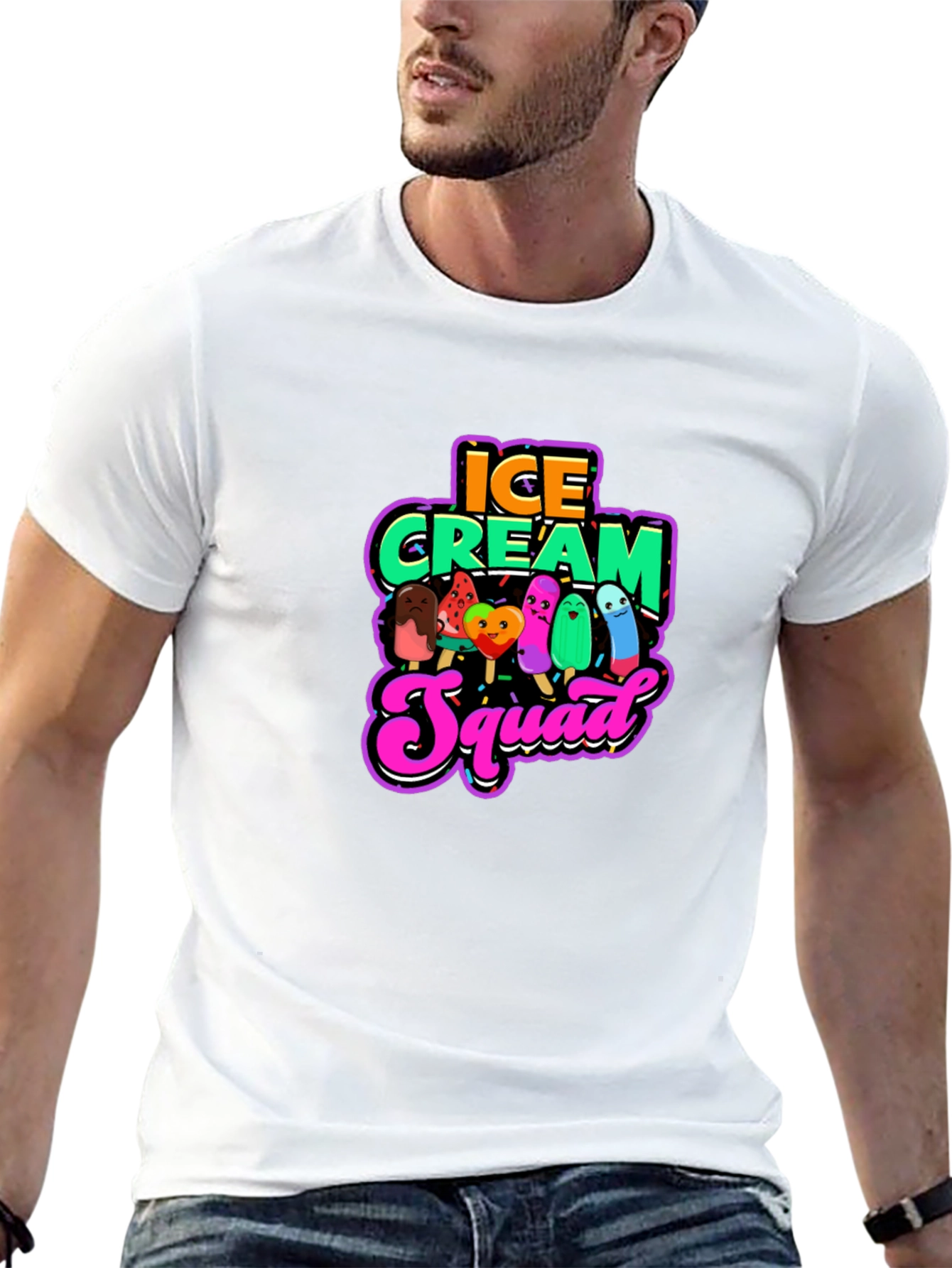 Black Ice Cream Squad Graphic Tee view 13