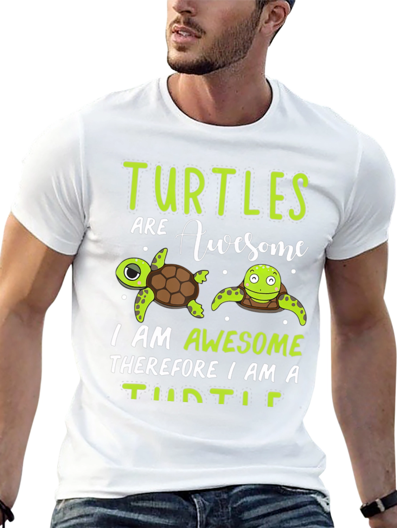 Black Turtles Are Awesome Graphic Tee view 13
