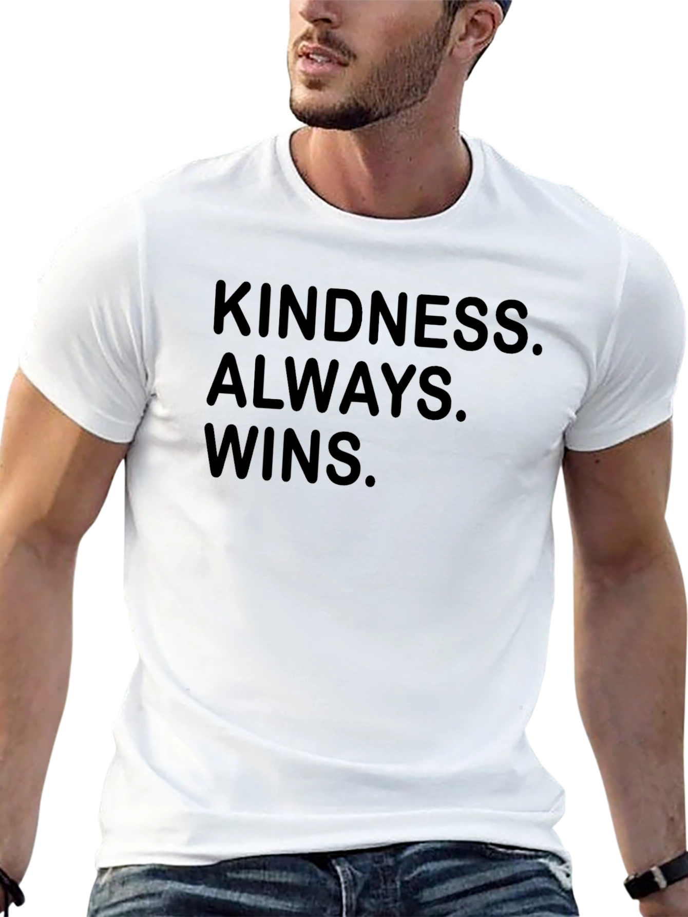 Black Kindness Always Wins Graphic Tee - Black view 13