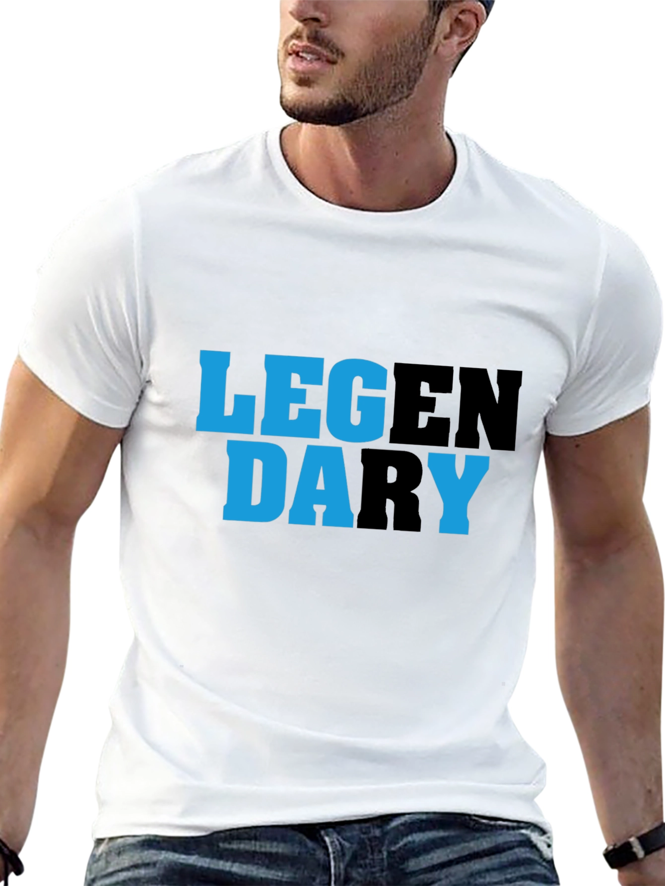 Black Legendary Graphic Tee - Cool Casual Style view 13