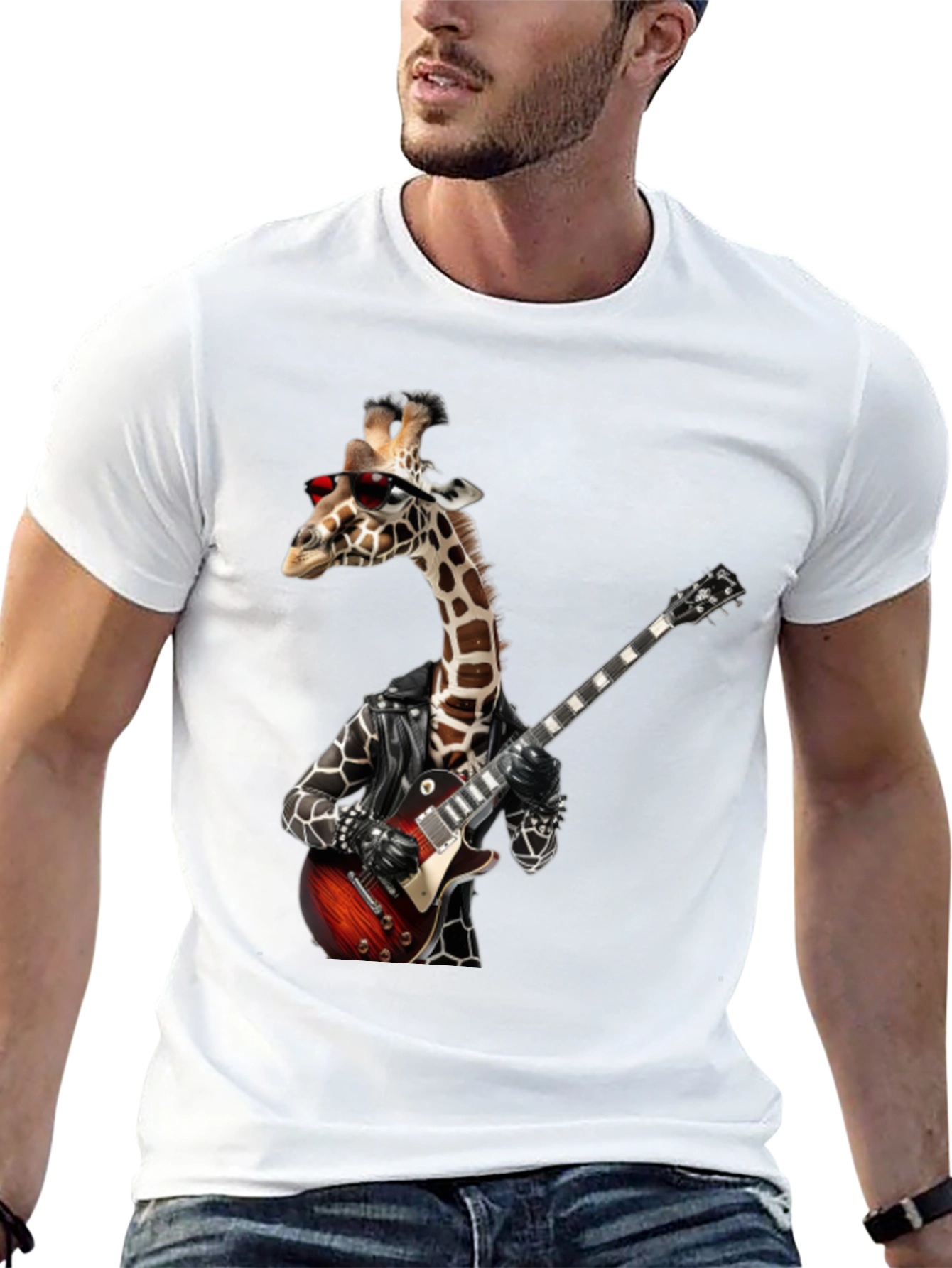 Black Giraffe Rocker Graphic Tee - Black view 13
