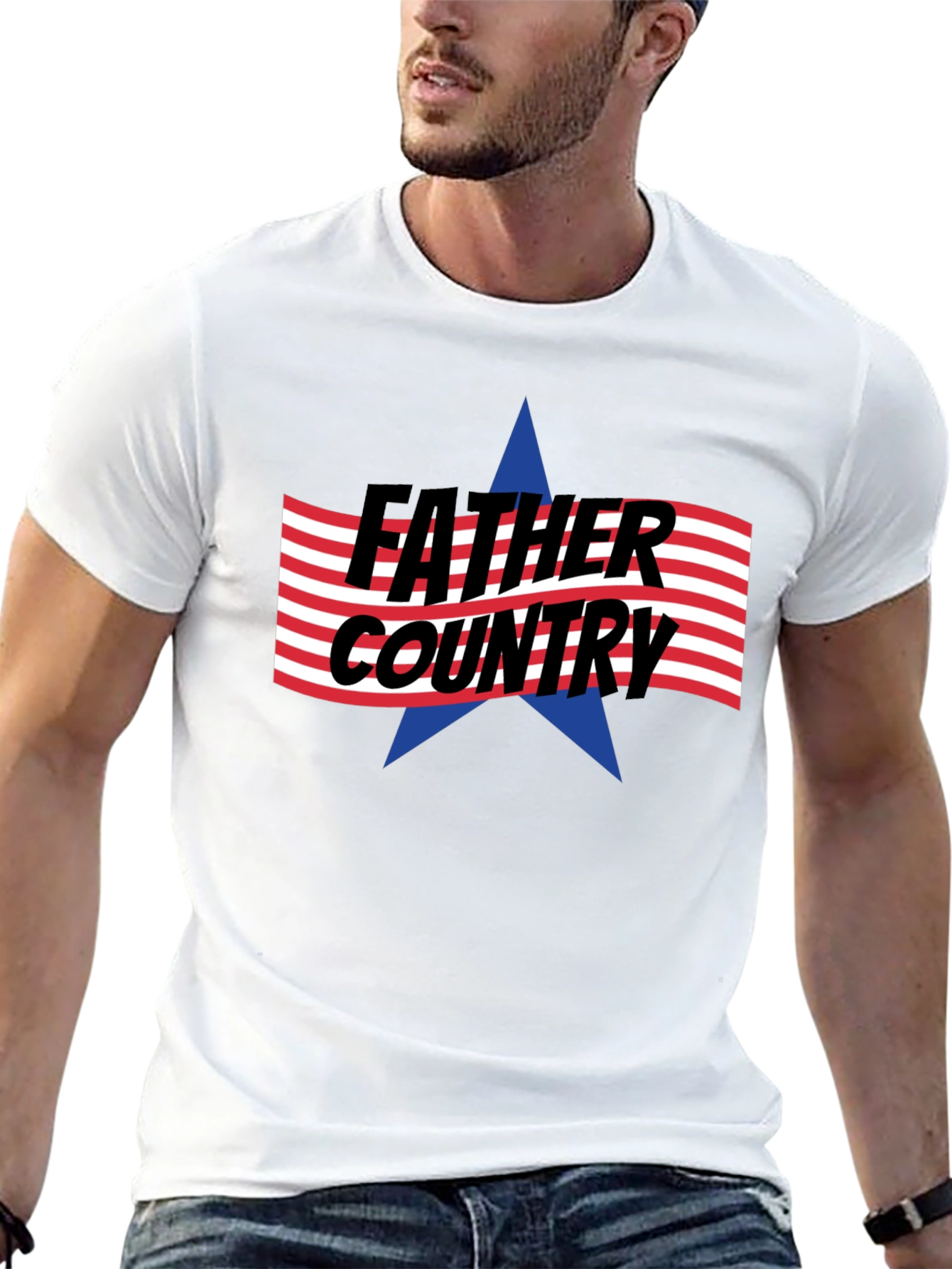 Black Father Country Patriotic T-Shirt view 13
