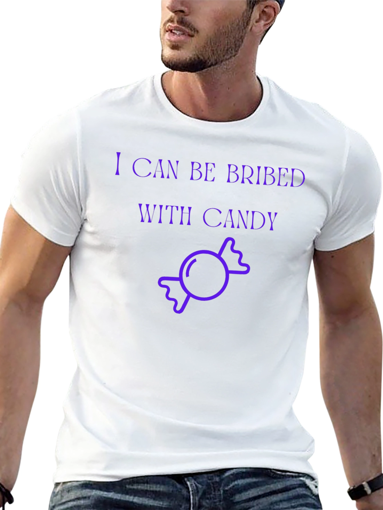 Black I Can Be Bribed With Candy Graphic T-Shirt view 13