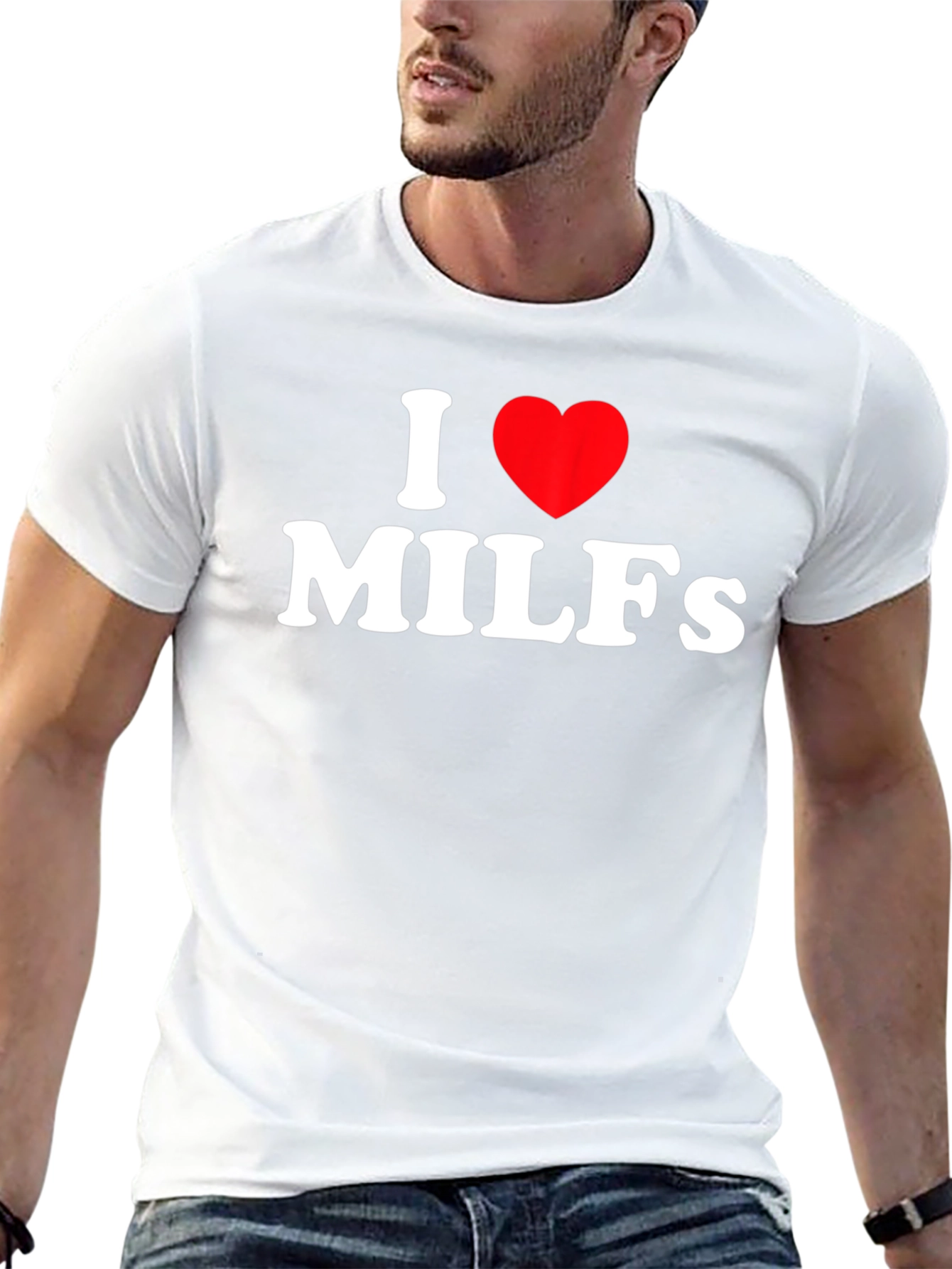 Black I Heart MILFs Black Graphic Tee view 13