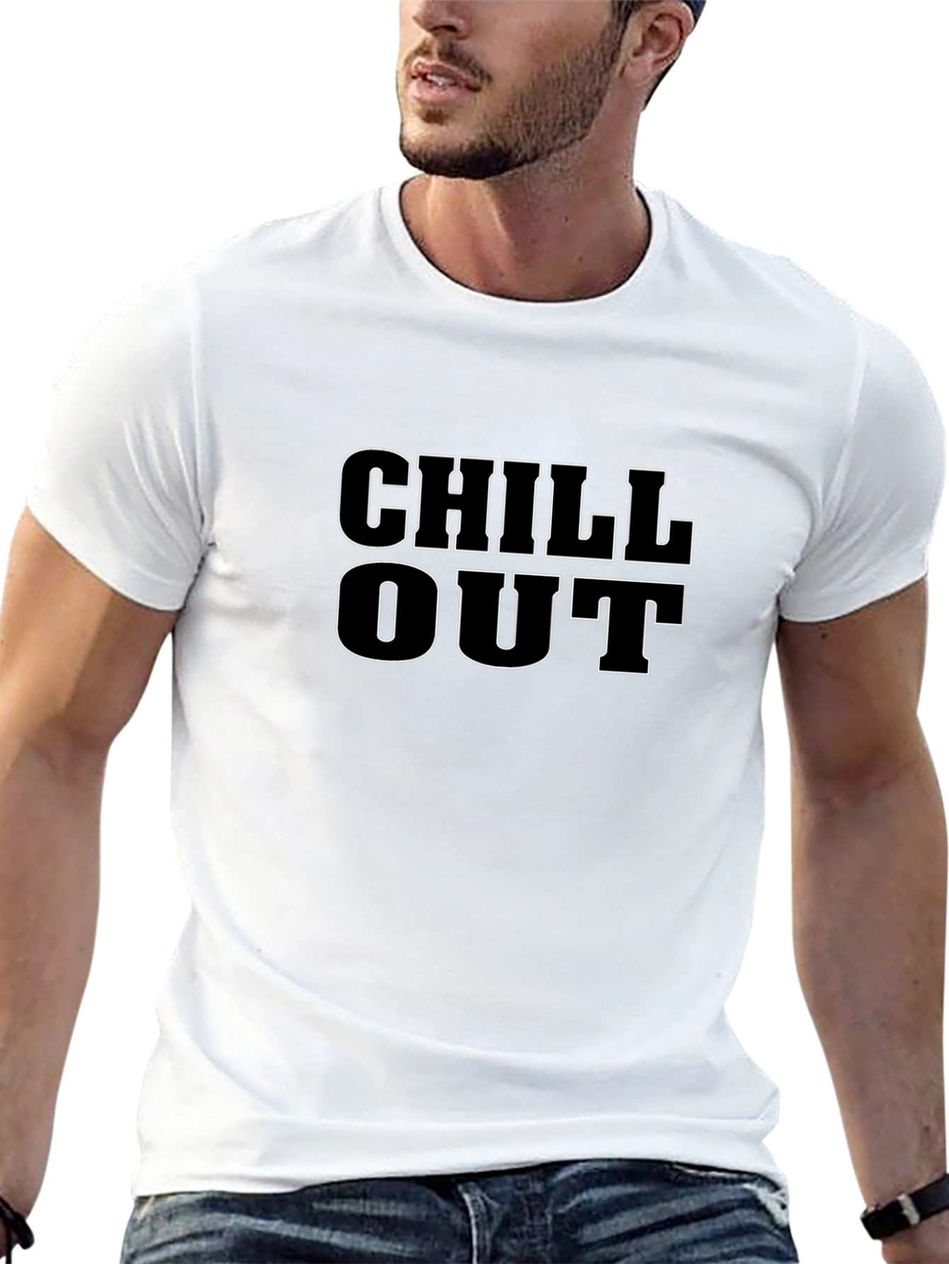 Black Chill Out Black T-Shirt - Relaxed Fit view 13
