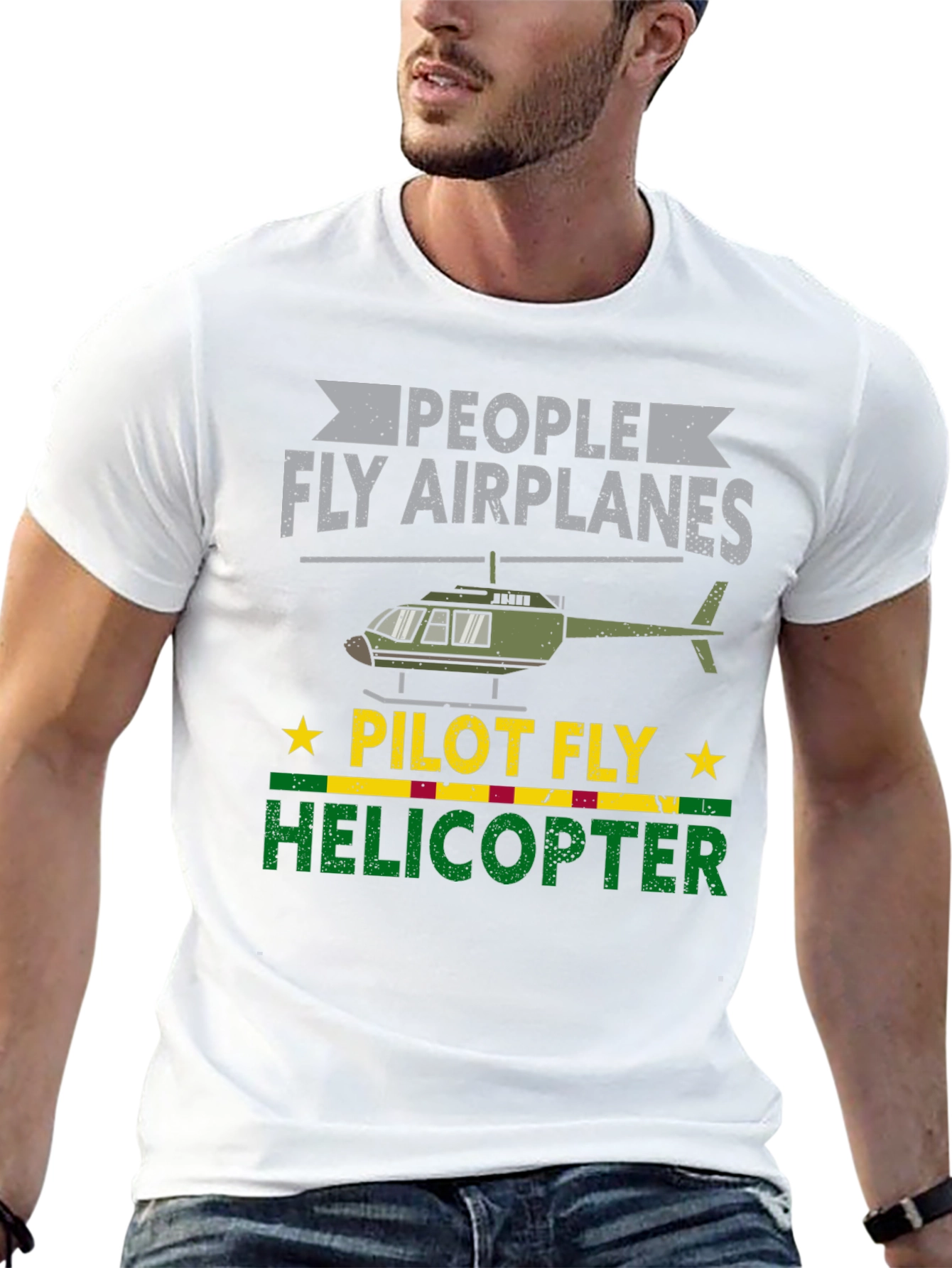 Black People Fly Airplanes Pilot Fly Helicopter T-Shirt view 13