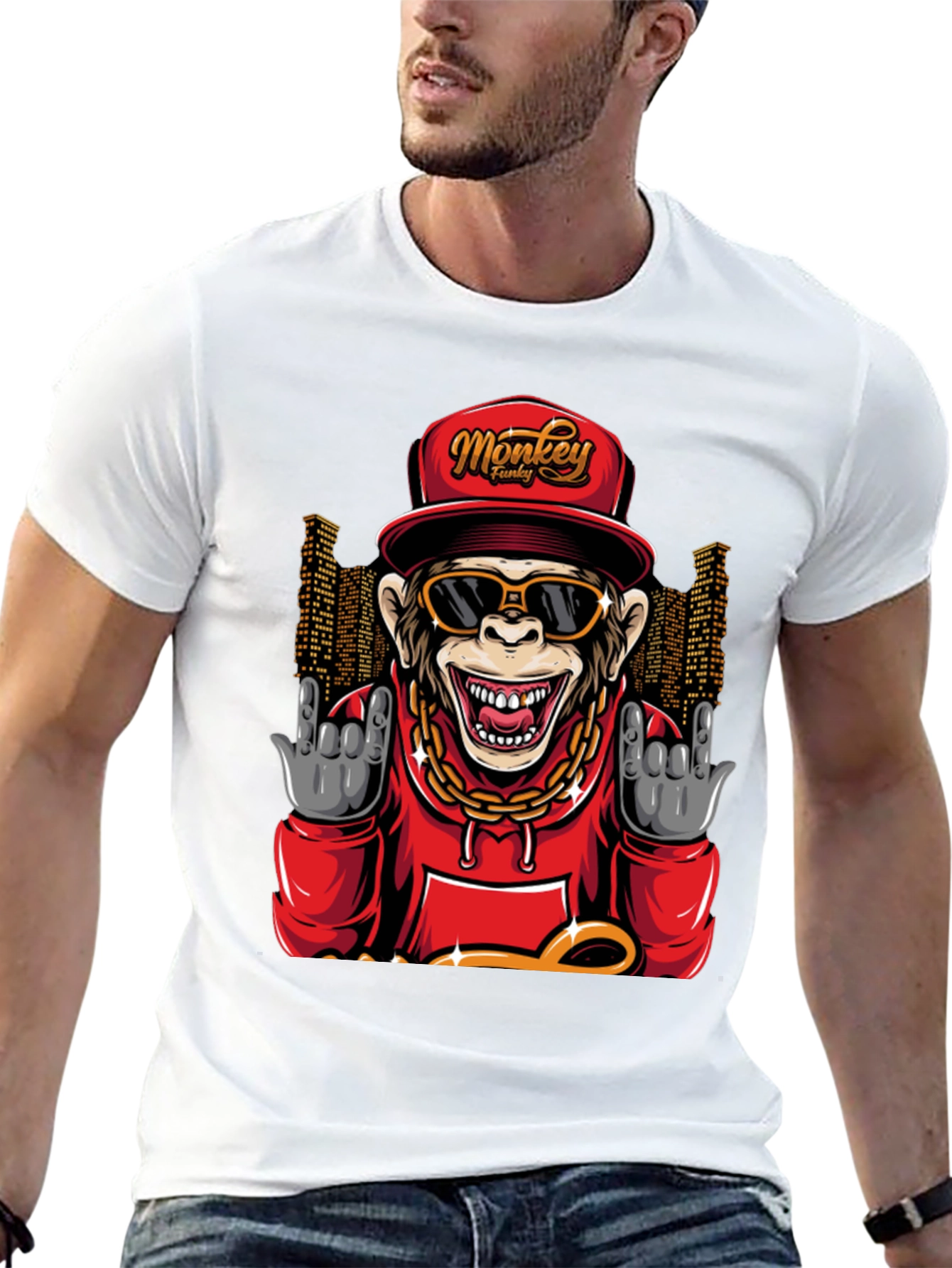 Black Monkey Funky Graphic Tee - Cool Urban Style view 13