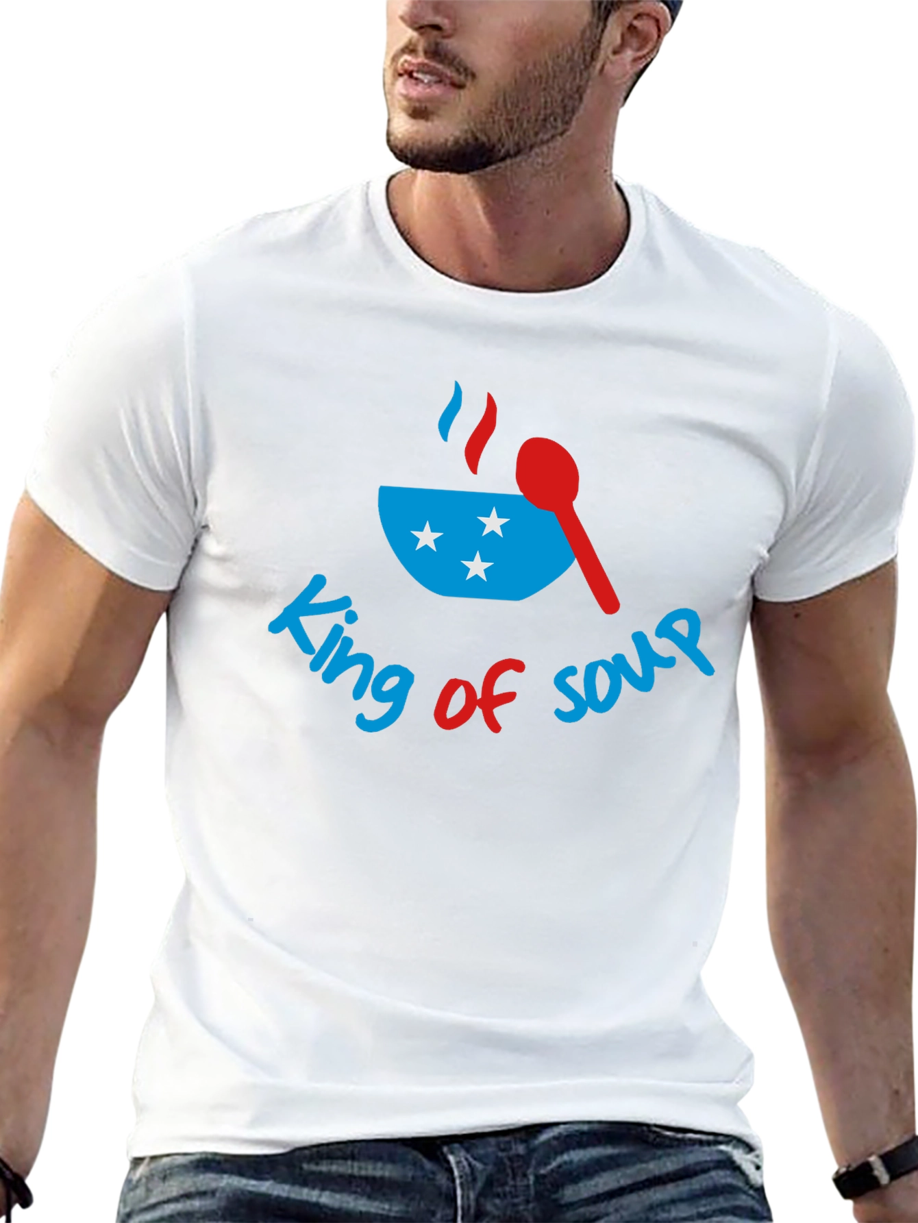 Black King of Soup Graphic T-Shirt view 13