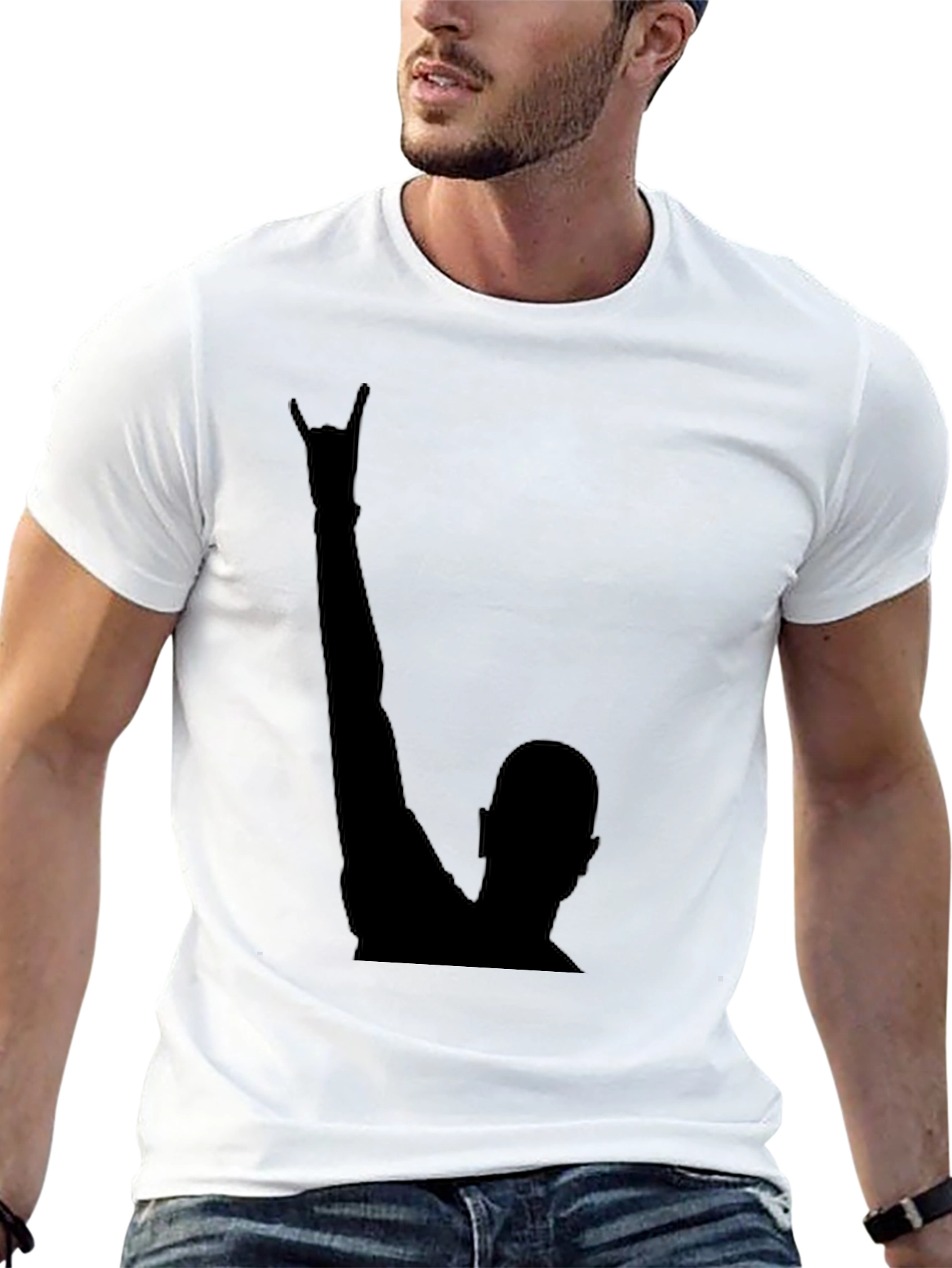 Black Rock On! Black Graphic Tee view 13