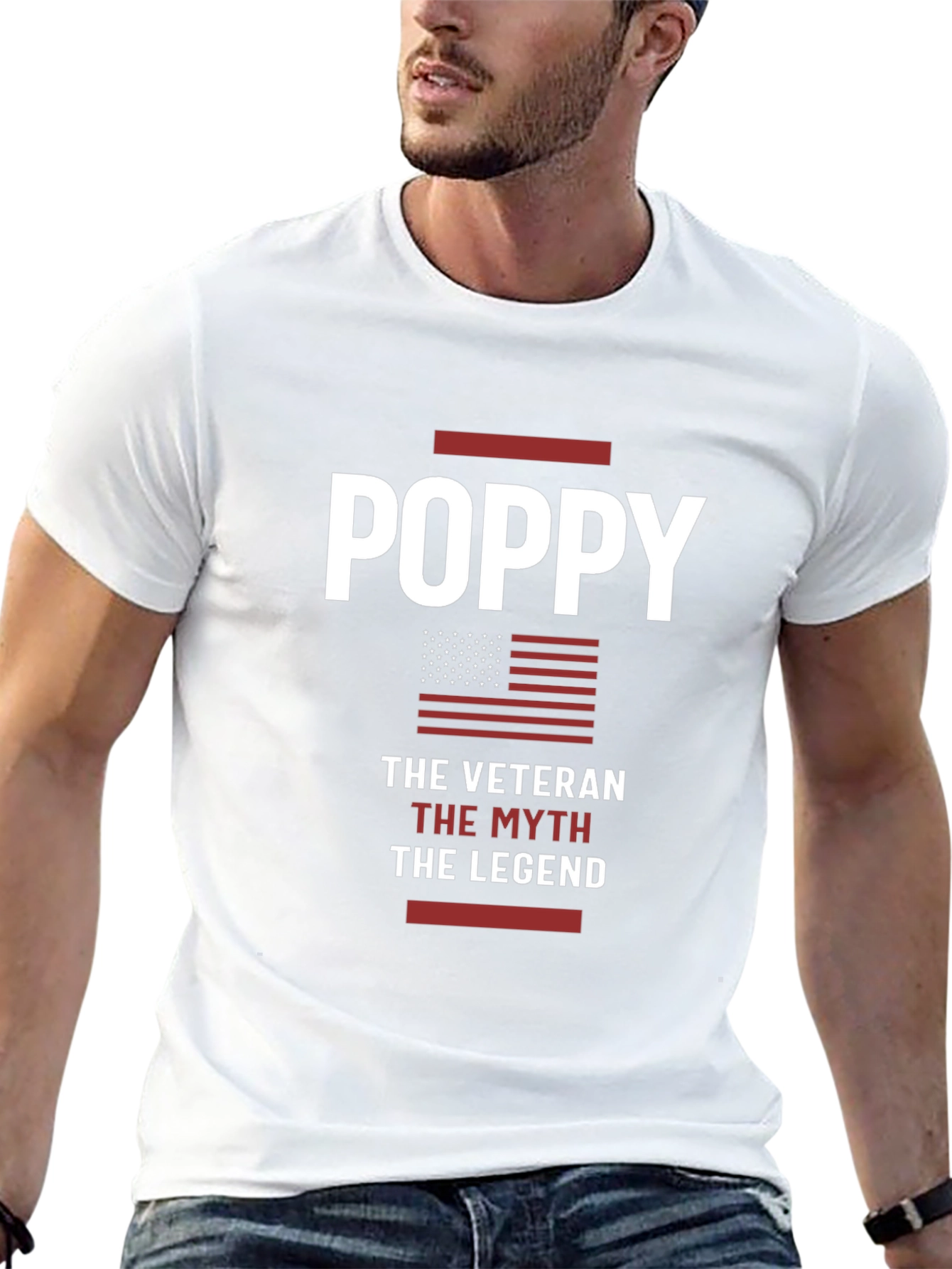 Black Poppy Veteran, Myth, Legend T-Shirt view 13