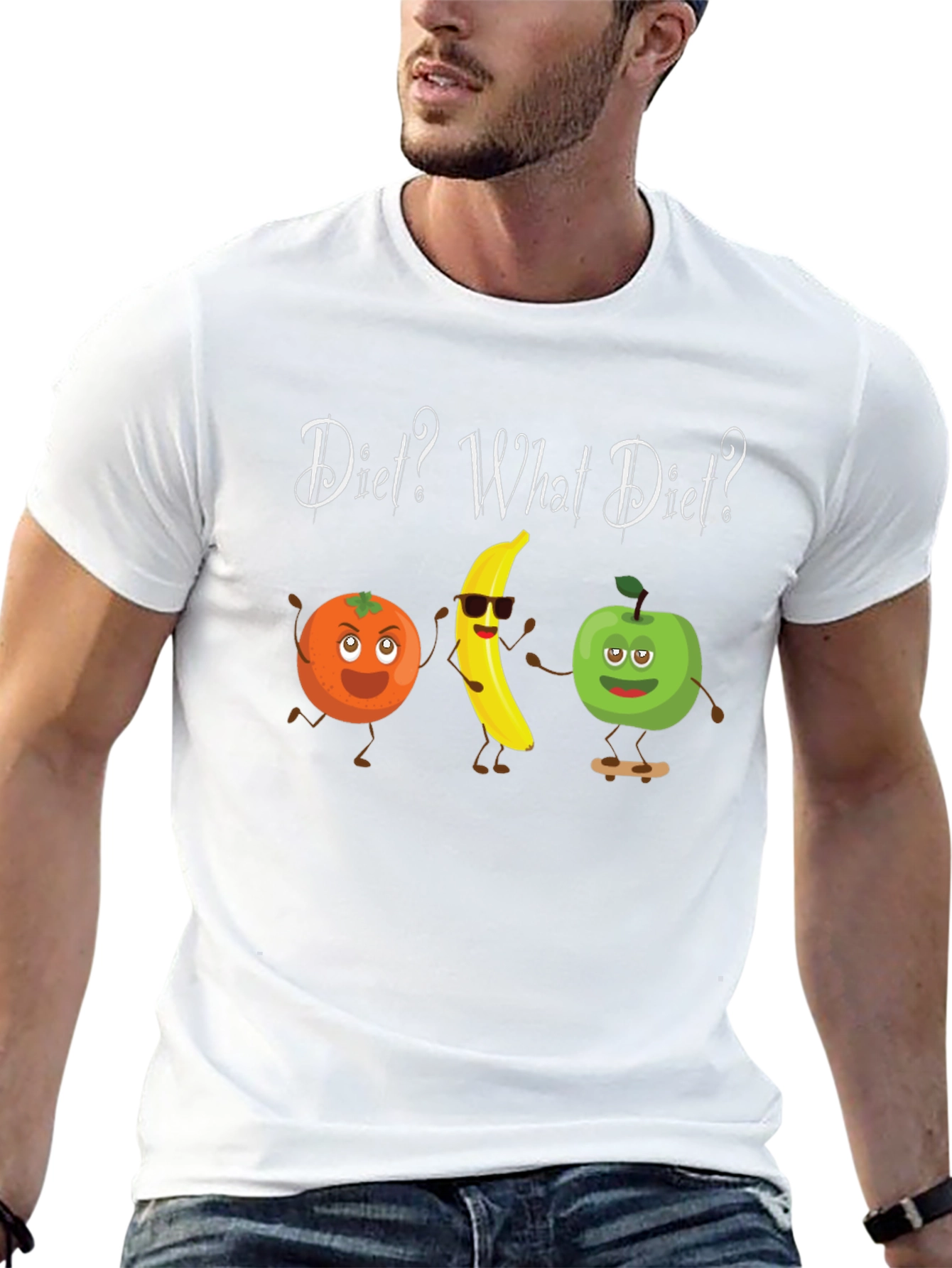 Black Diet? What Diet? Funny Fruit T-Shirt view 13