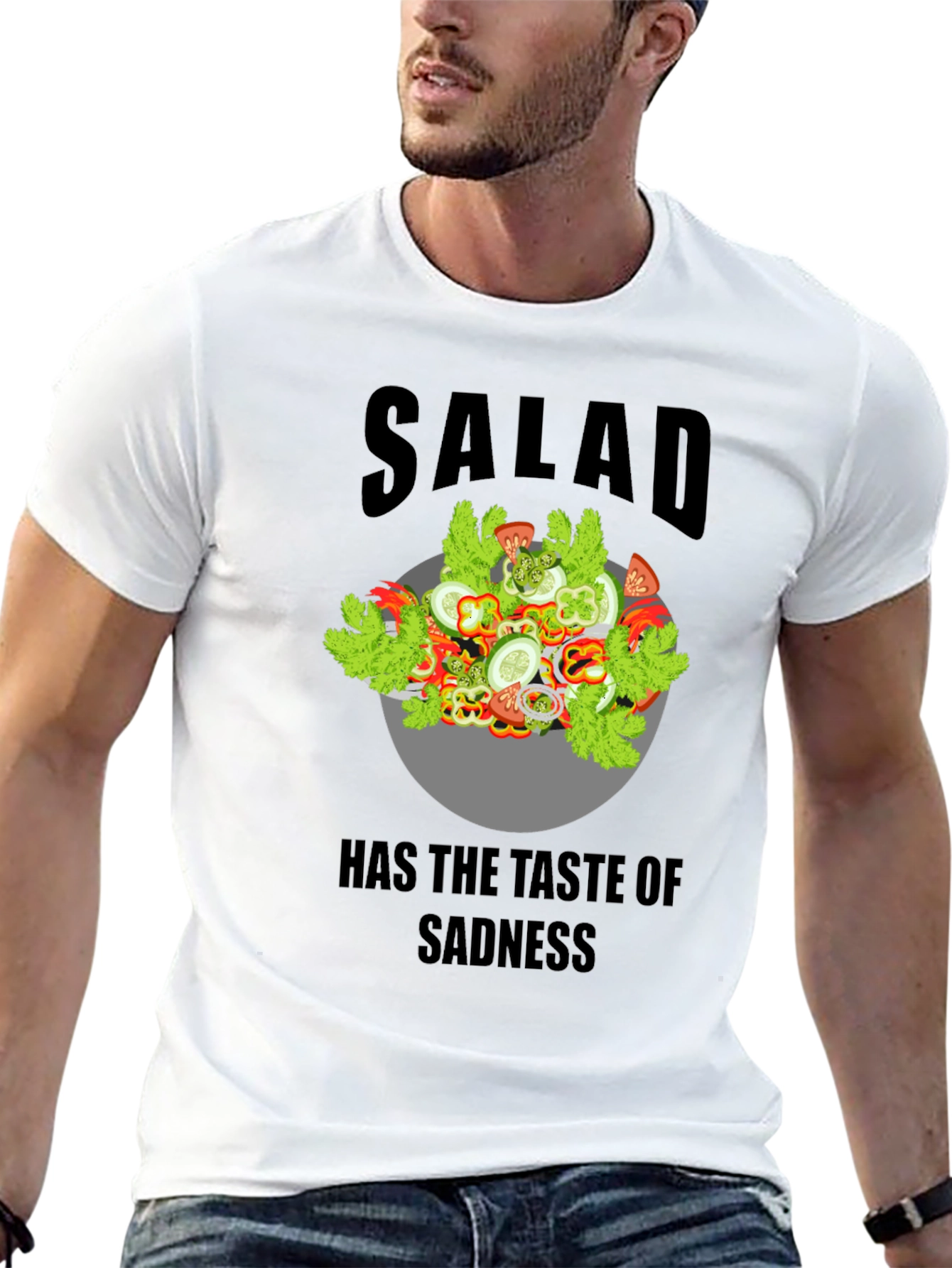 Black Sad Salad Graphic Tee view 13