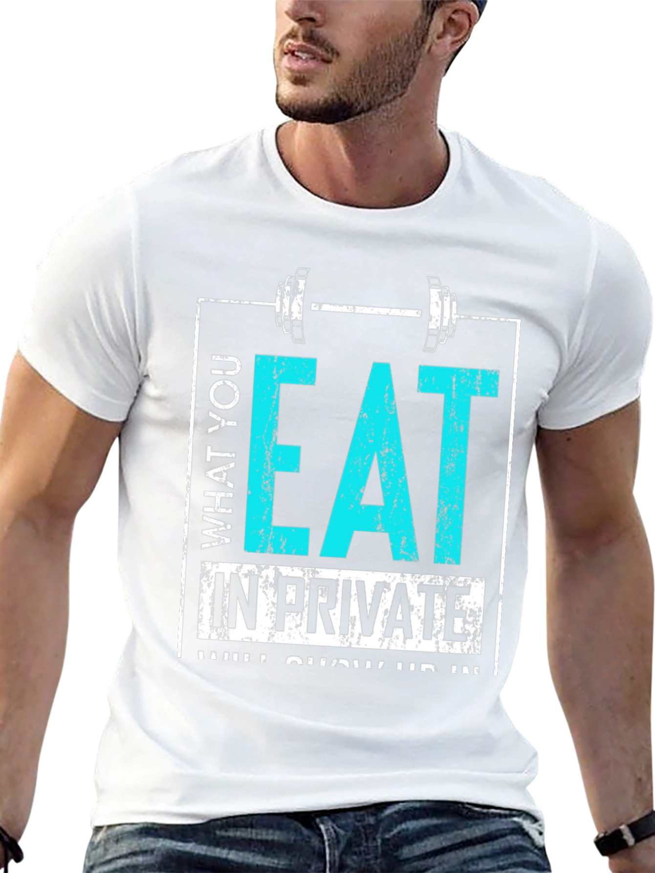 Black Eat In Private Graphic Tee view 13