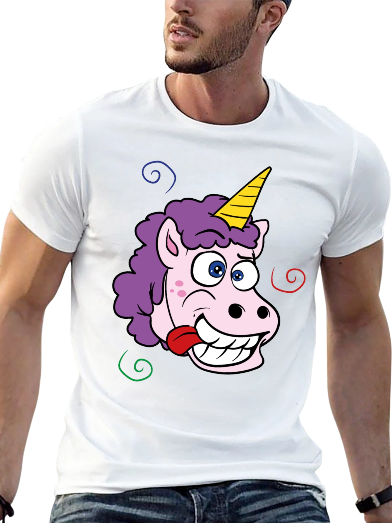 Black Funny Unicorn T-Shirt view 13