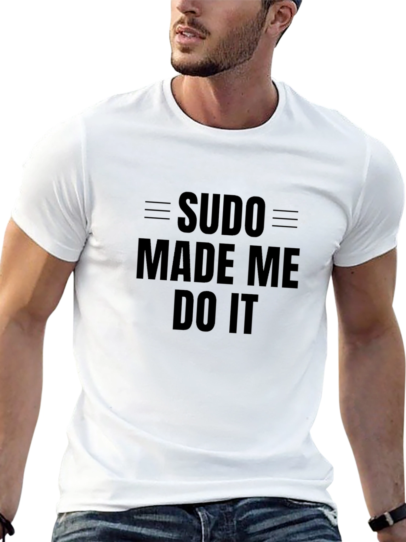 Sudo Made Me Do It Graphic Tee - Black Cotton T-Shirt - 13