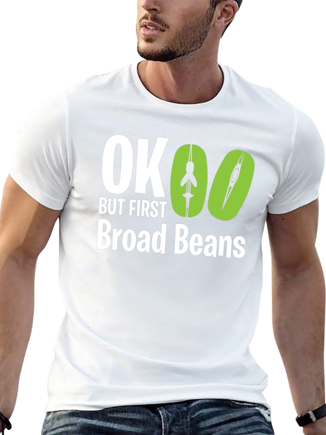 Black OK But First Broad Beans Graphic Tee view 13