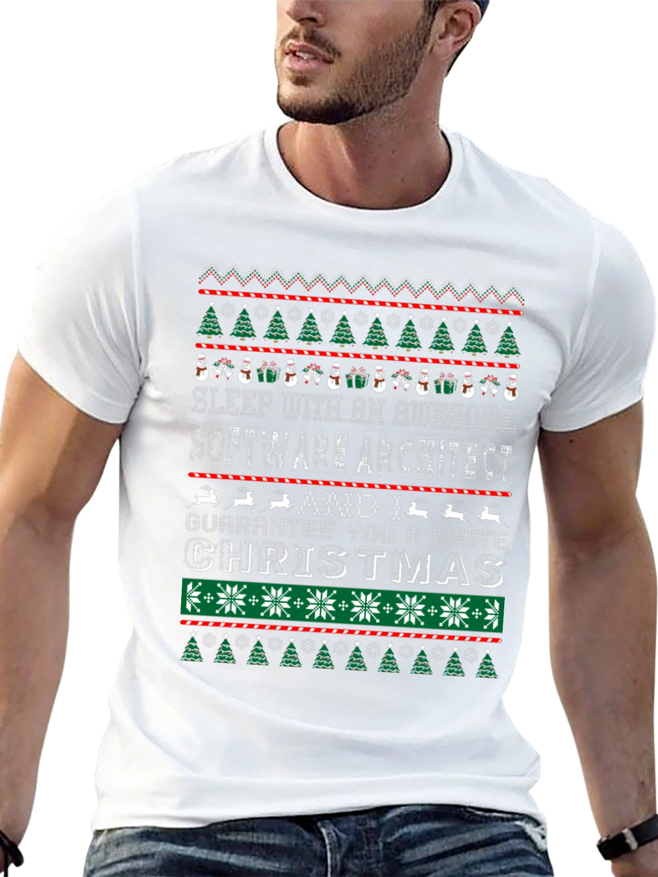 Black Software Architect Ugly Christmas T-Shirt view 13