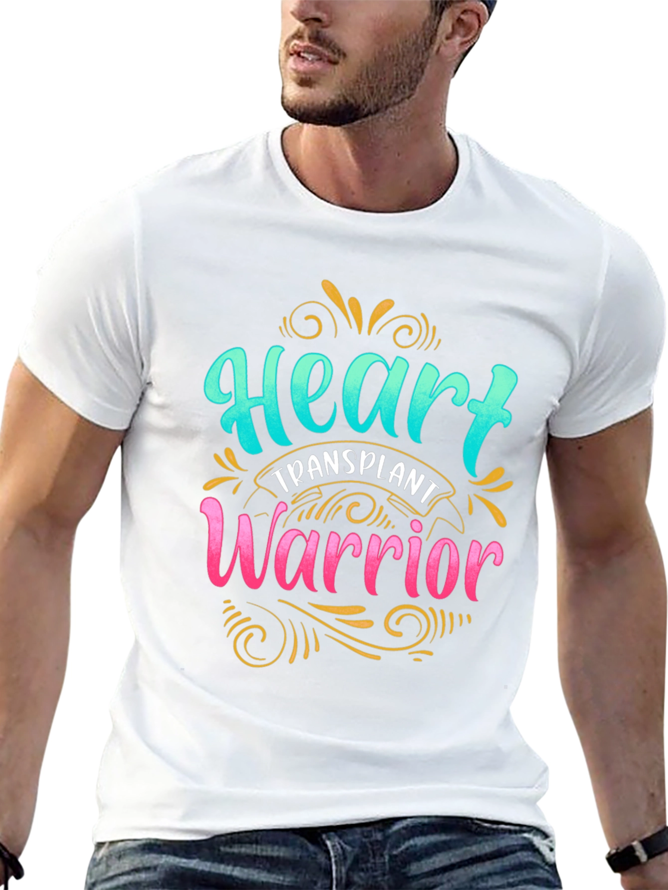Black Heart Transplant Warrior T-Shirt view 13