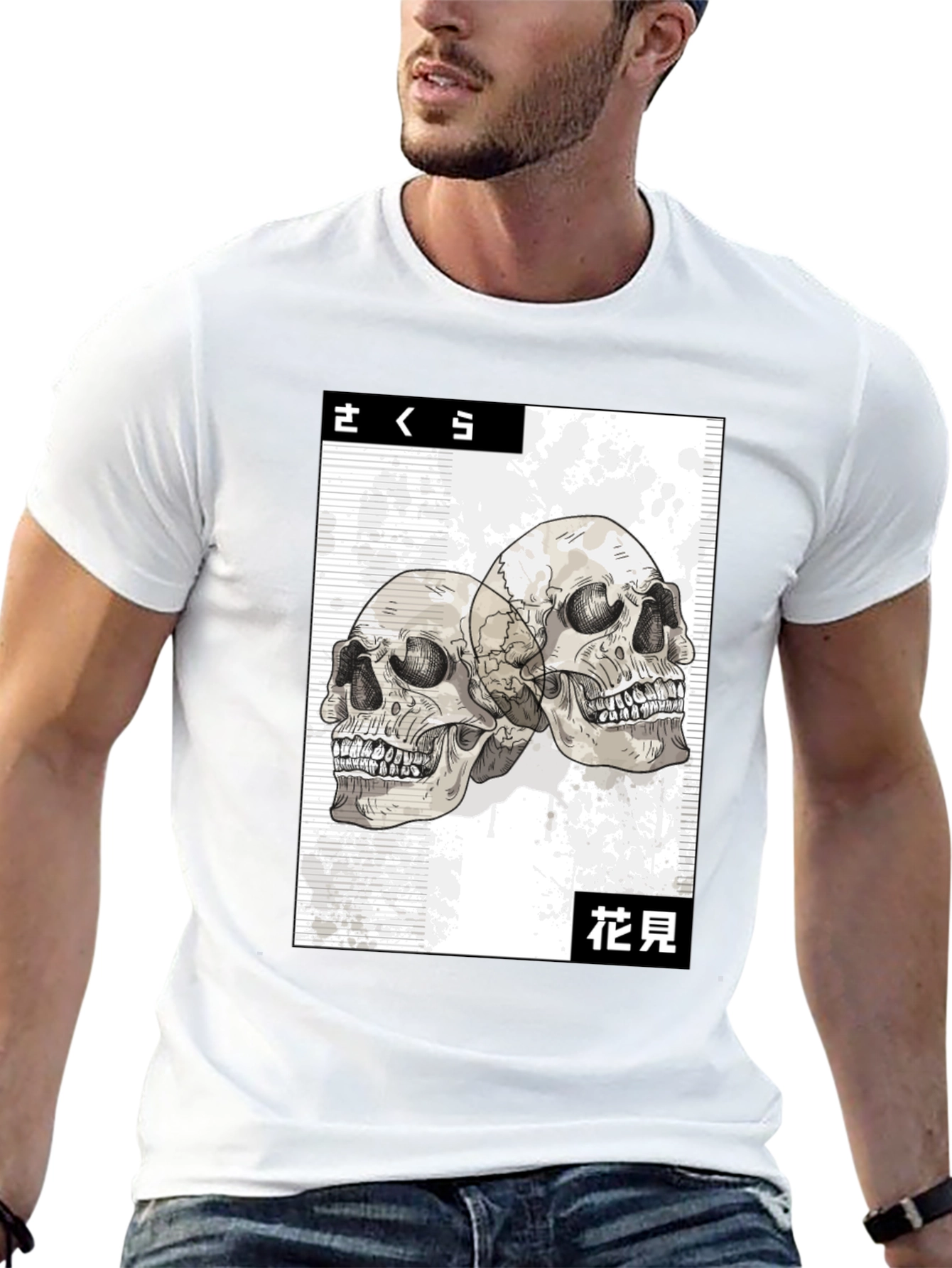 Black Skull Graphic Black T-Shirt - Edgy Streetwear view 13