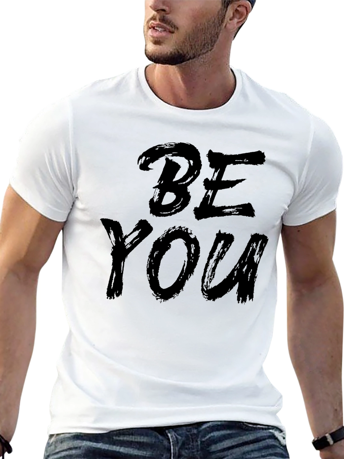 Black Be You Graphic Tee - Stylish Casual T-Shirt view 13