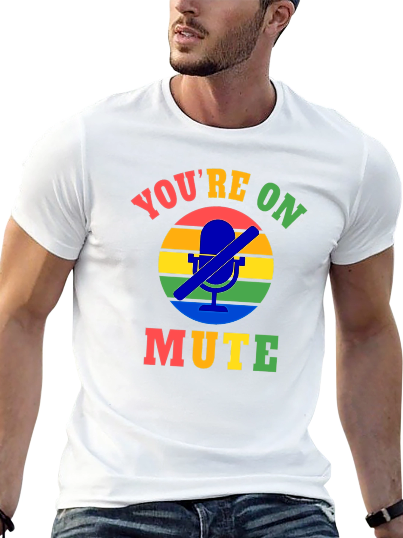 Black You're On Mute T-Shirt - Funny Zoom Call Shirt view 13