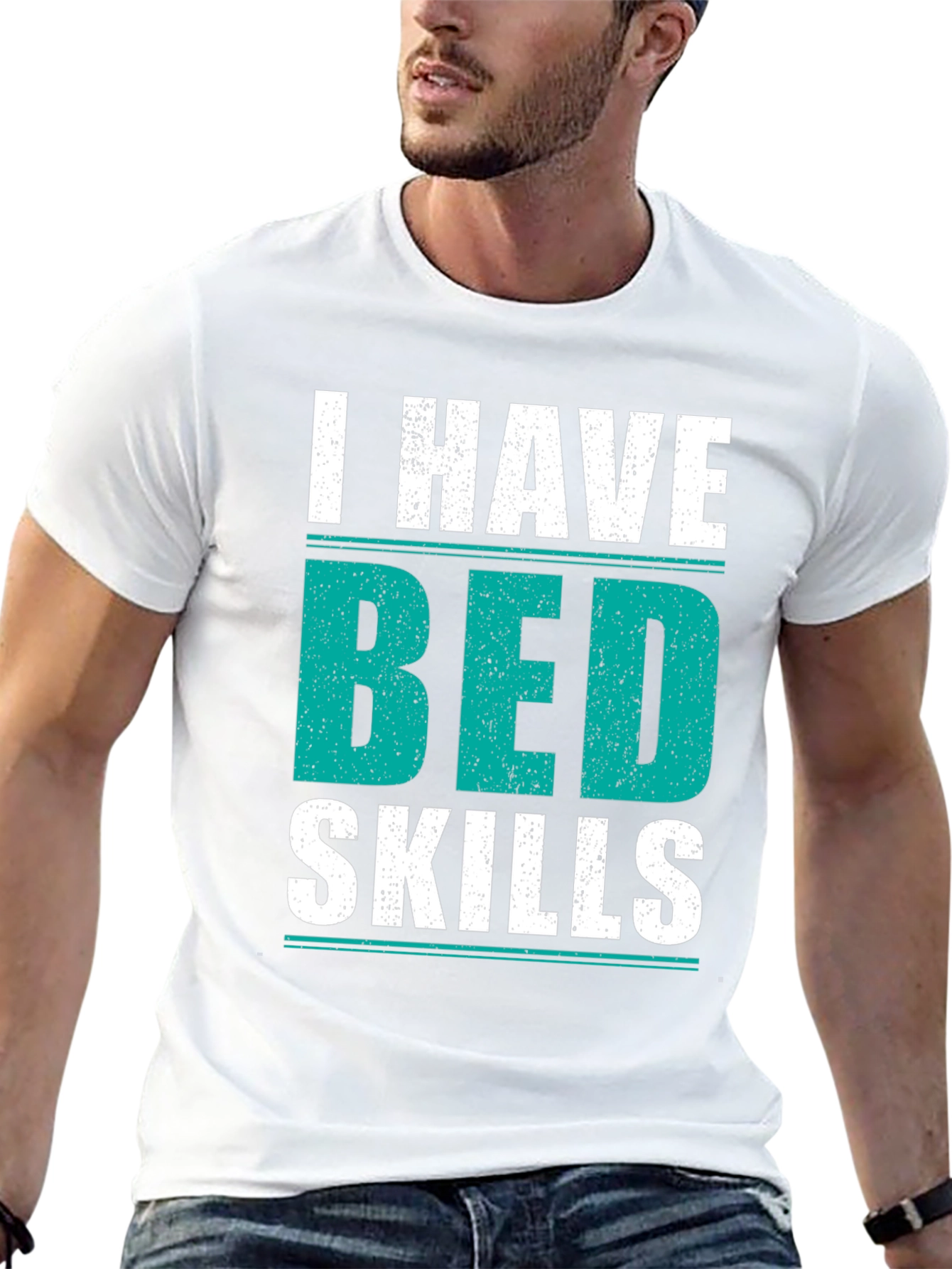 Black I Have Bed Skills Graphic T-Shirt view 13