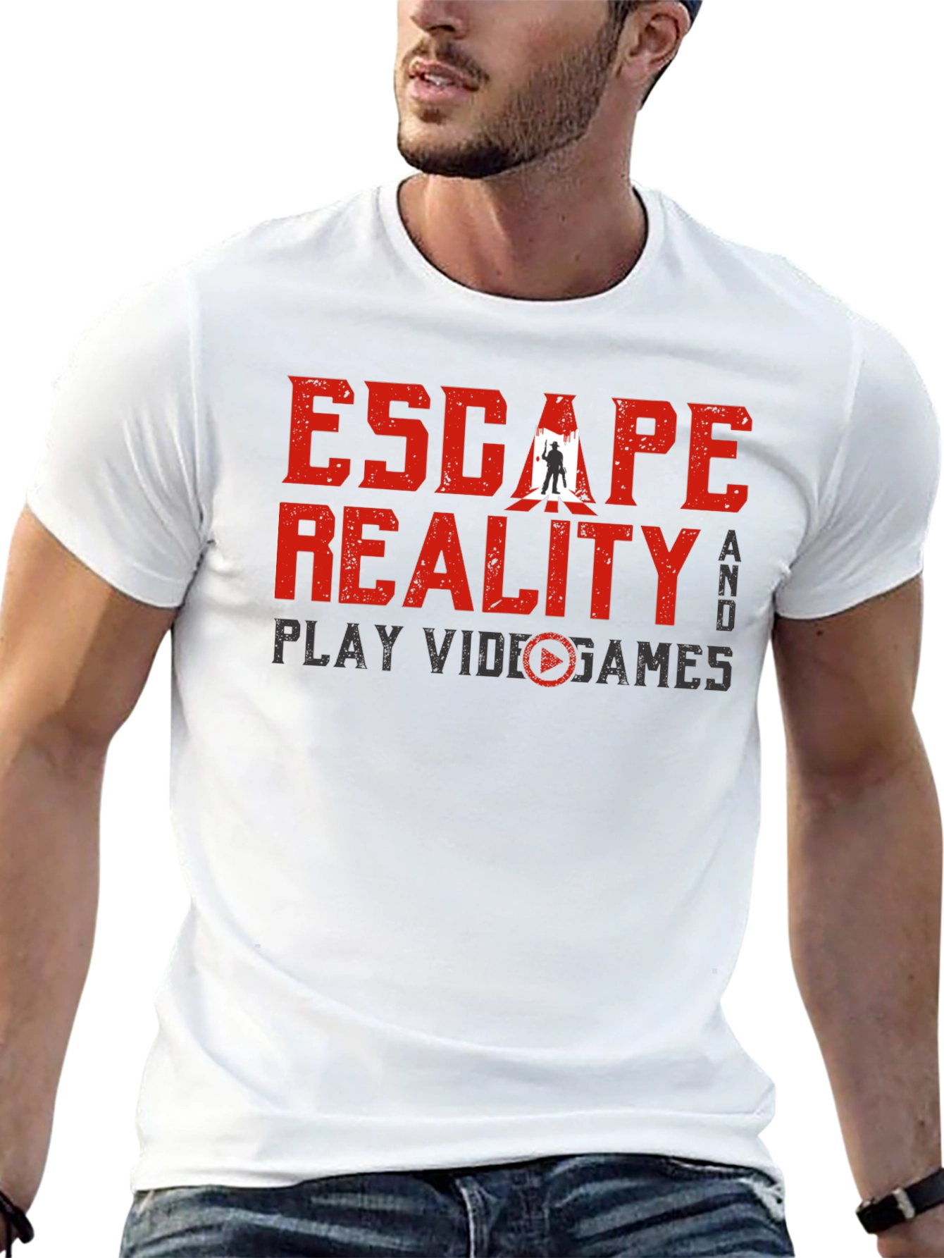 Black Escape Reality Video Game Black T-Shirt view 13