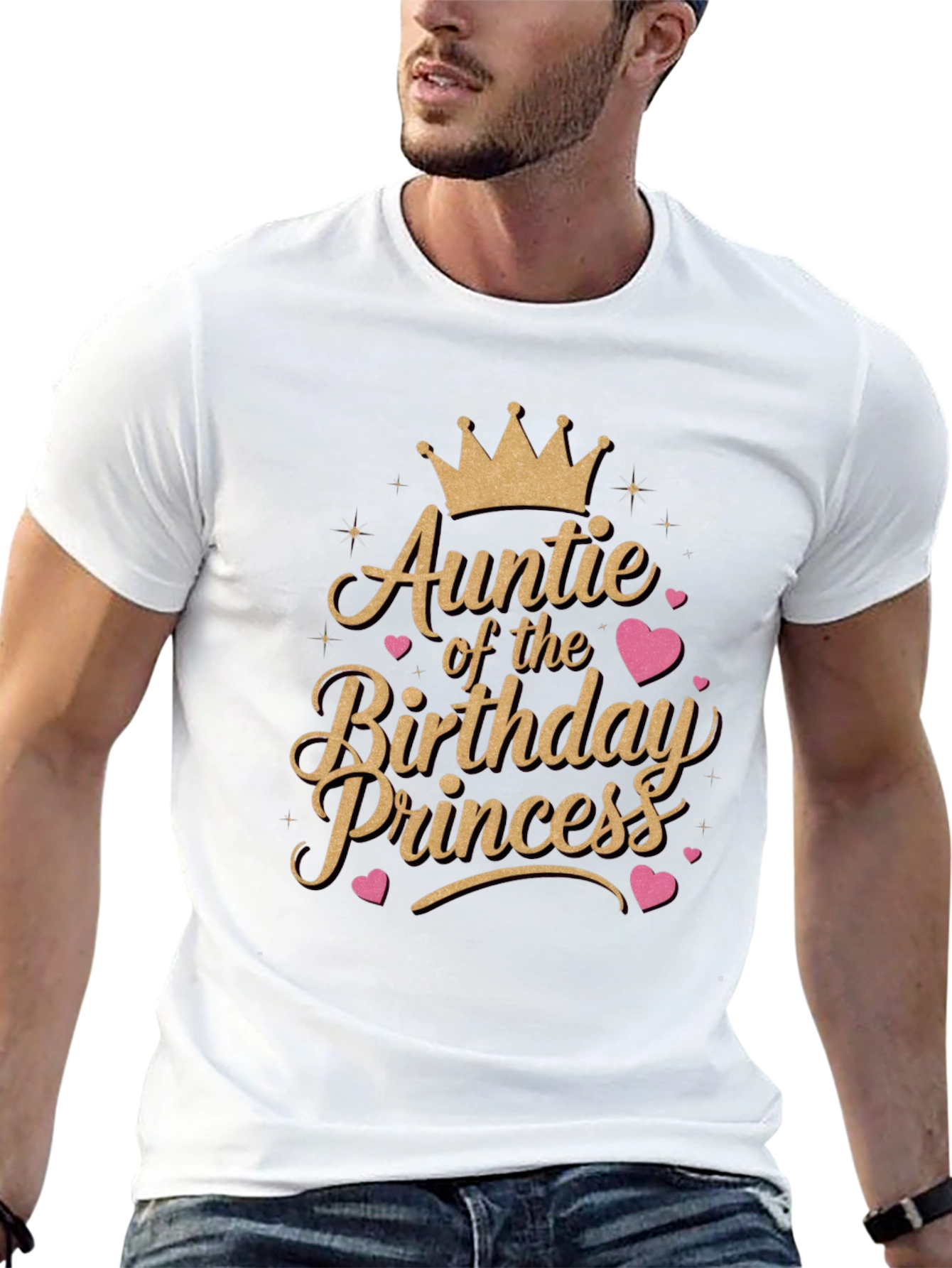 Black Auntie of the Birthday Princess T-Shirt view 13