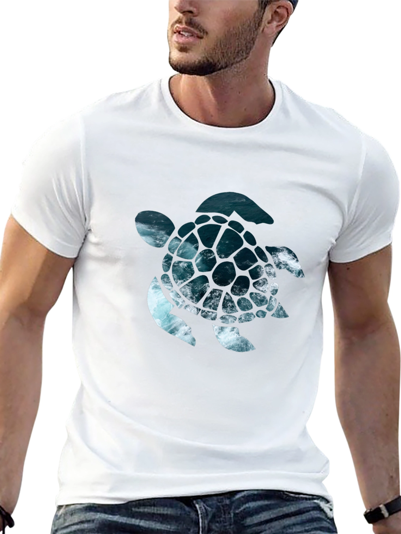 Black Ocean Turtle Graphic Tee - Stylish Black T-Shirt view 13
