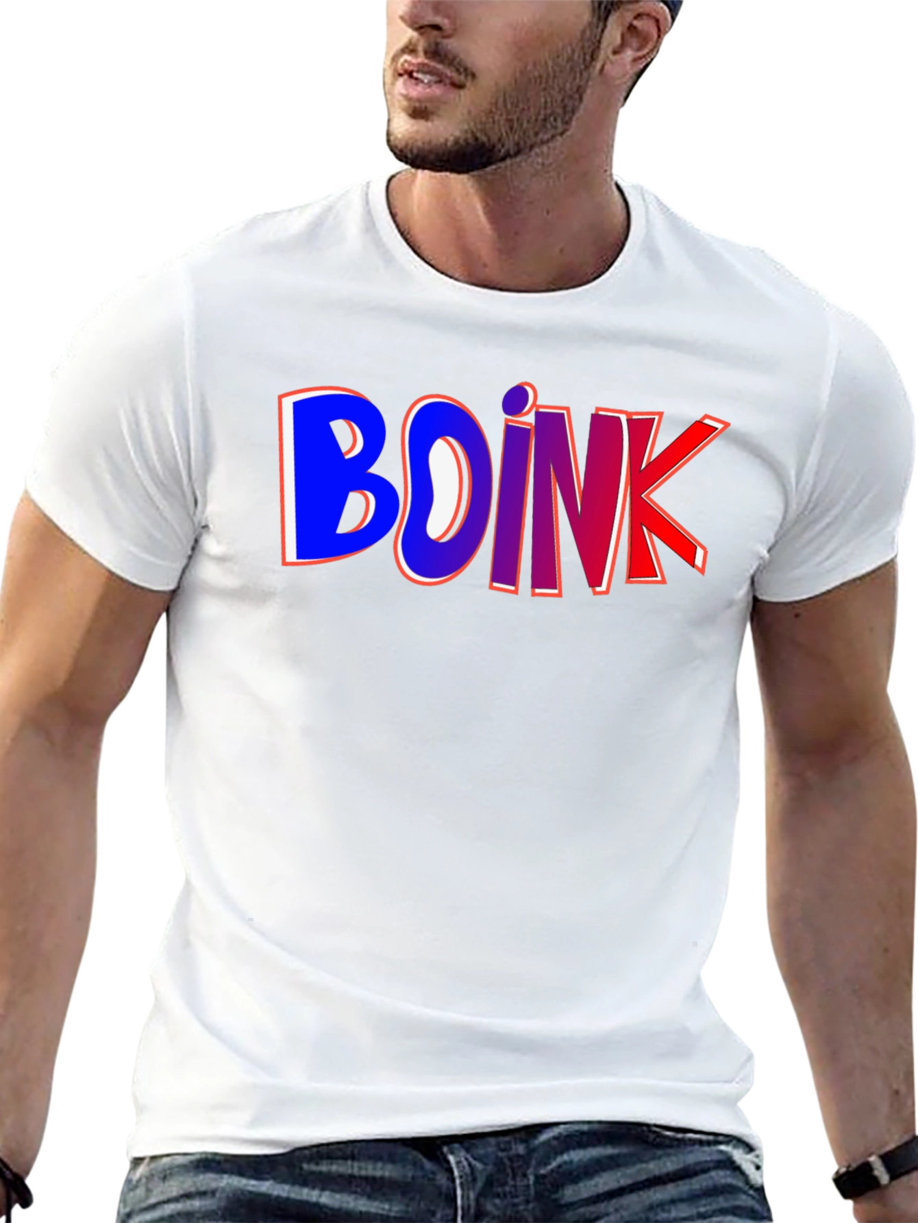 Black Boink Graphic T-Shirt - Crew Neck Cotton Tee view 13