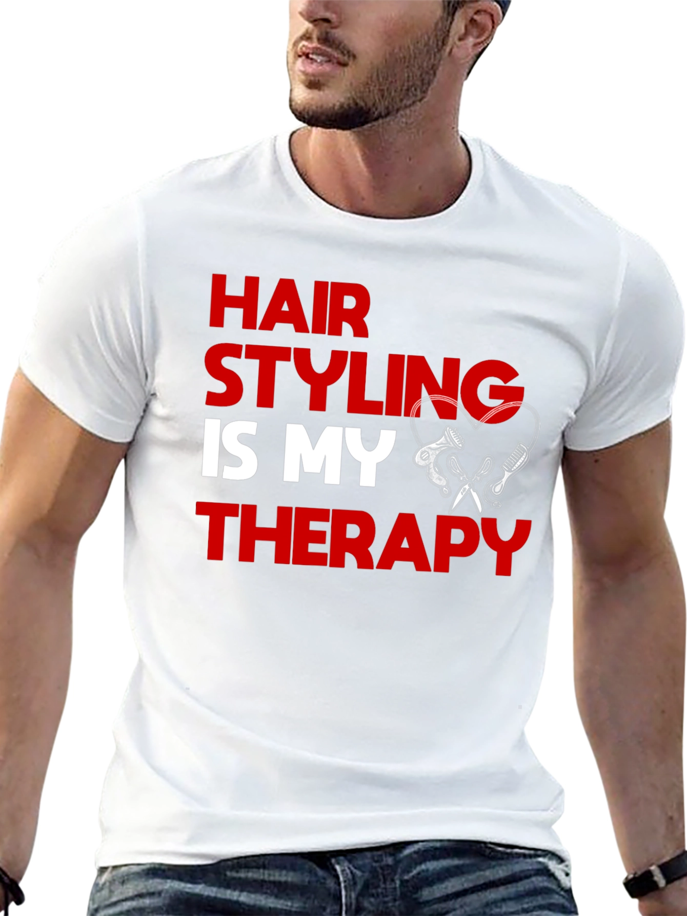Black Hair Styling Is My Therapy Graphic Tee view 13