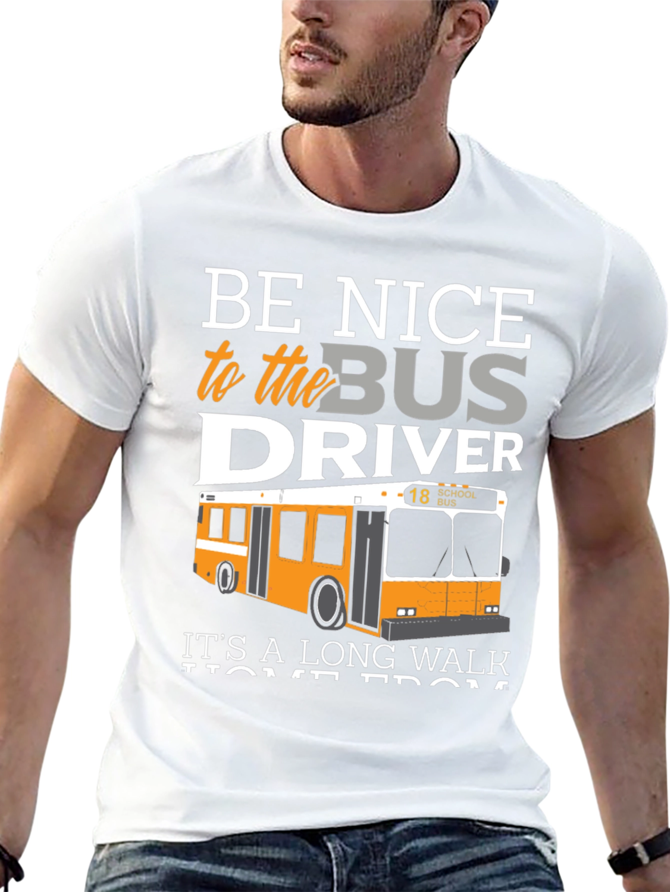 Black Be Nice to the Bus Driver T-Shirt view 13