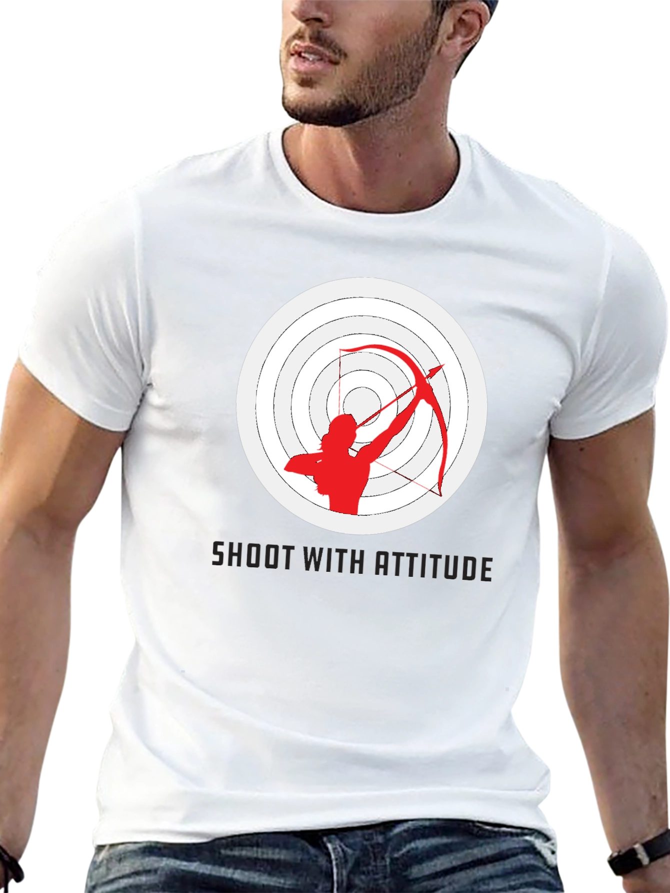 Black Archer Target Graphic Tee - Shoot With Attitude view 13