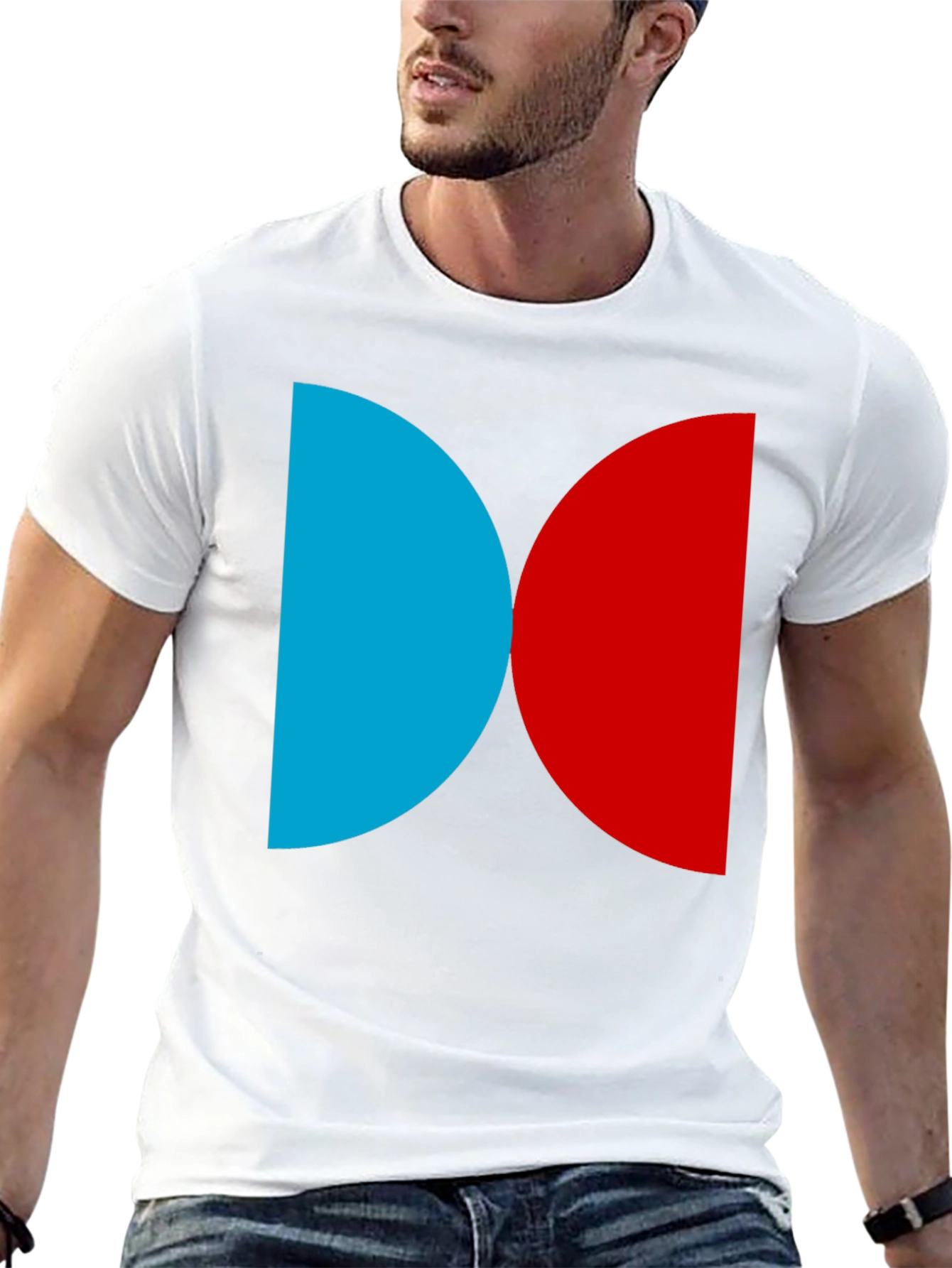 Black Modern Color Block T-Shirt view 13