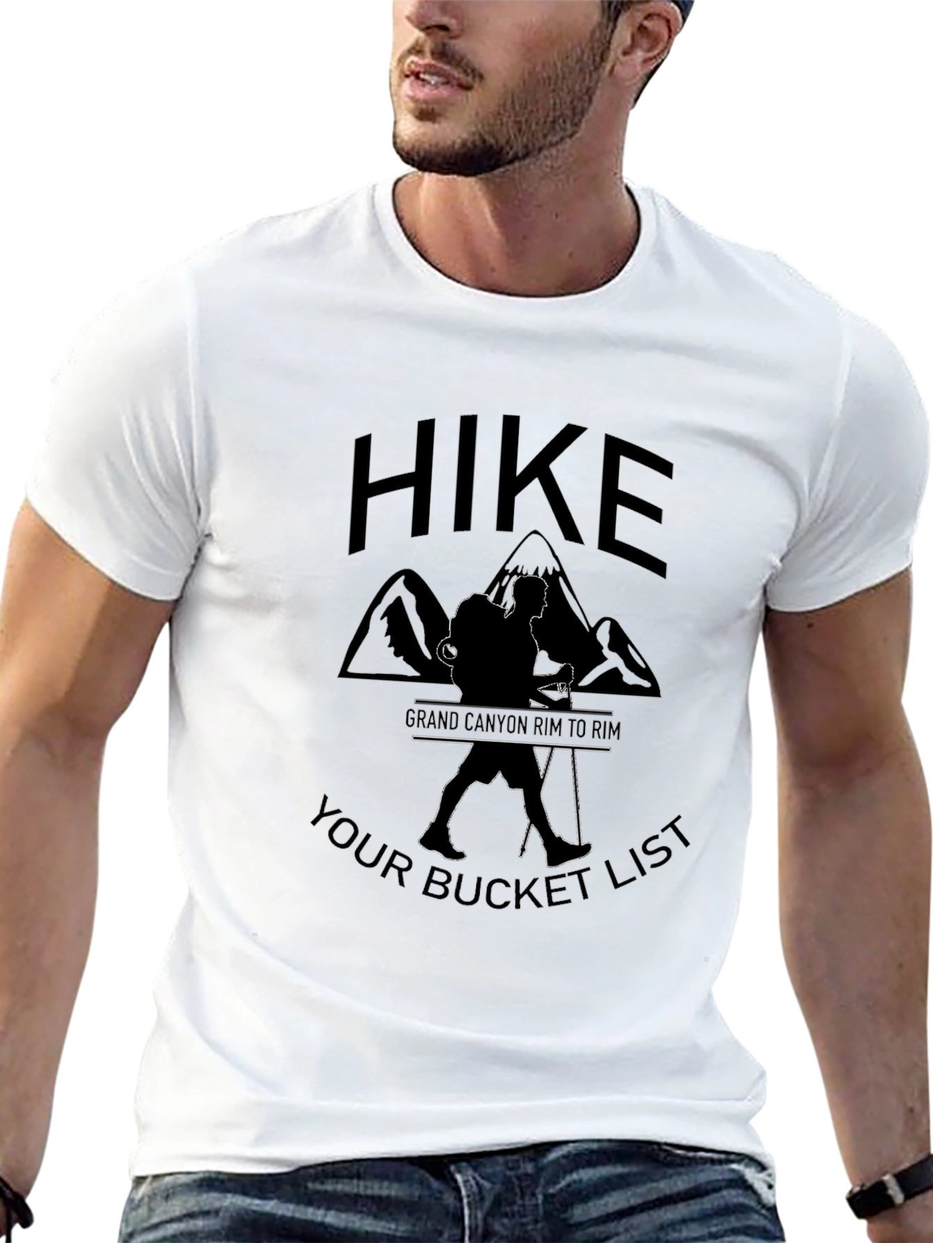 Black Hike Grand Canyon Bucket List Black T-Shirt view 13