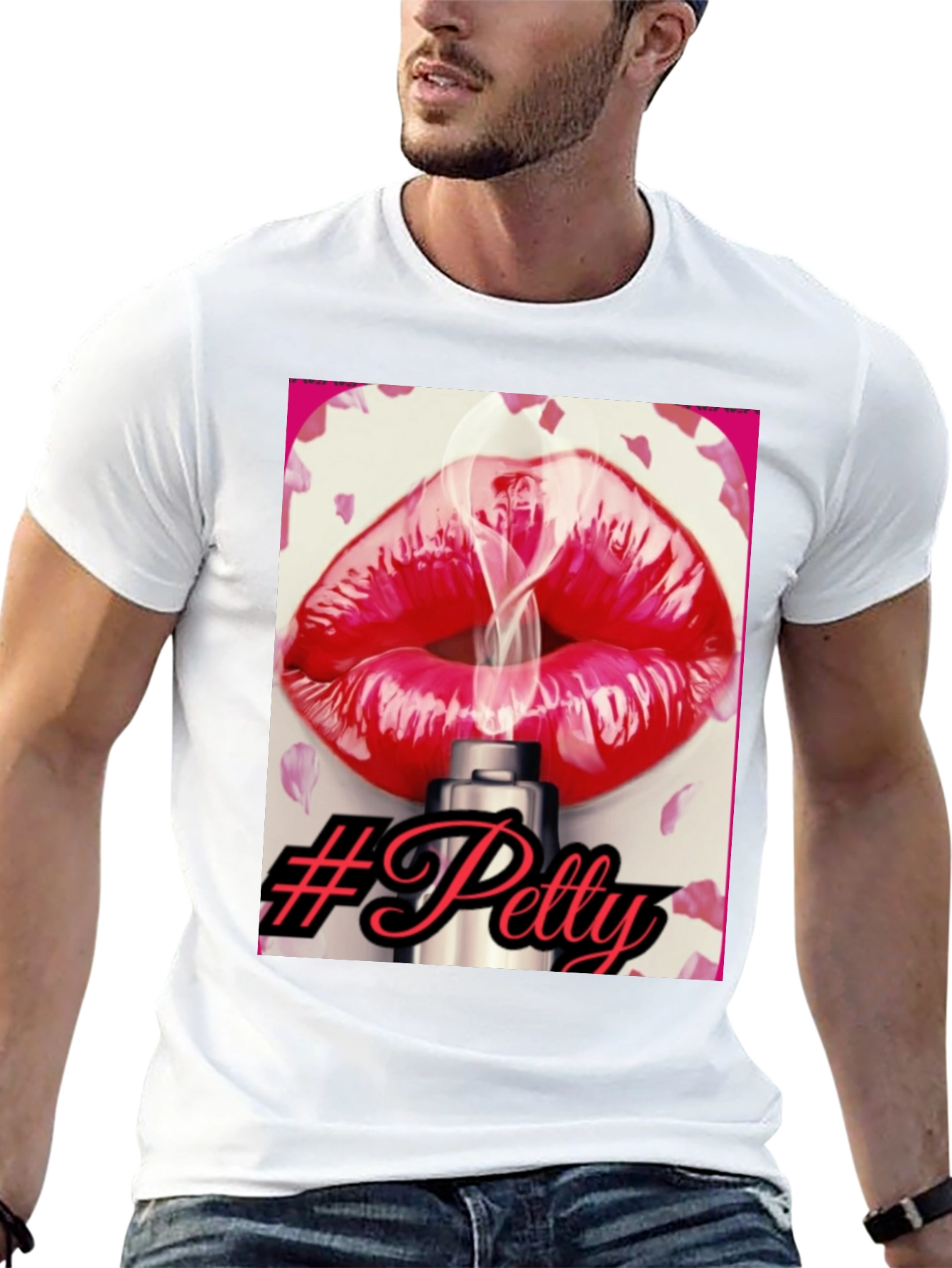 Black Petty Lips Graphic T-Shirt view 13