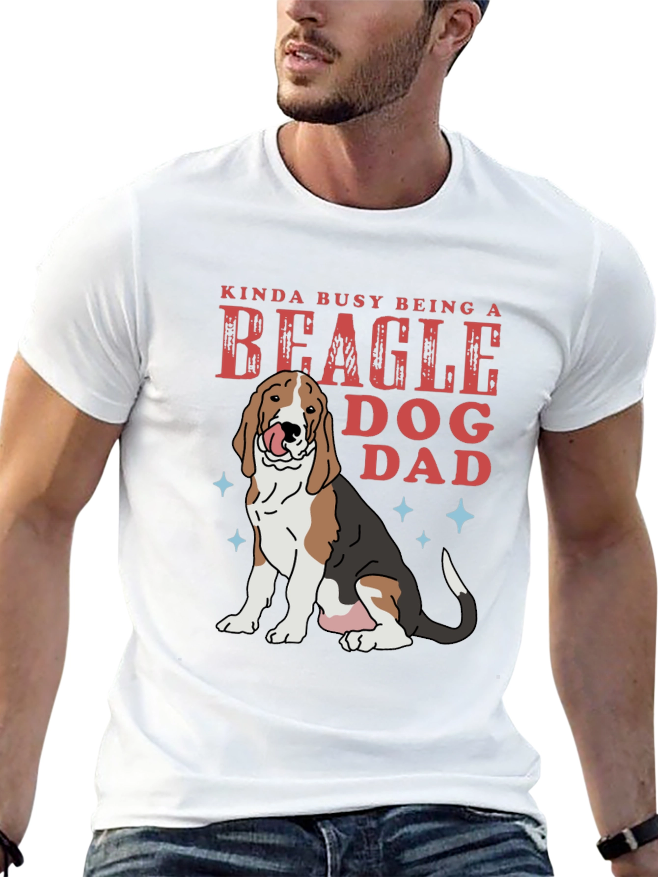 Black Beagle Dog Dad T-Shirt - Funny Pet Lover Tee view 13